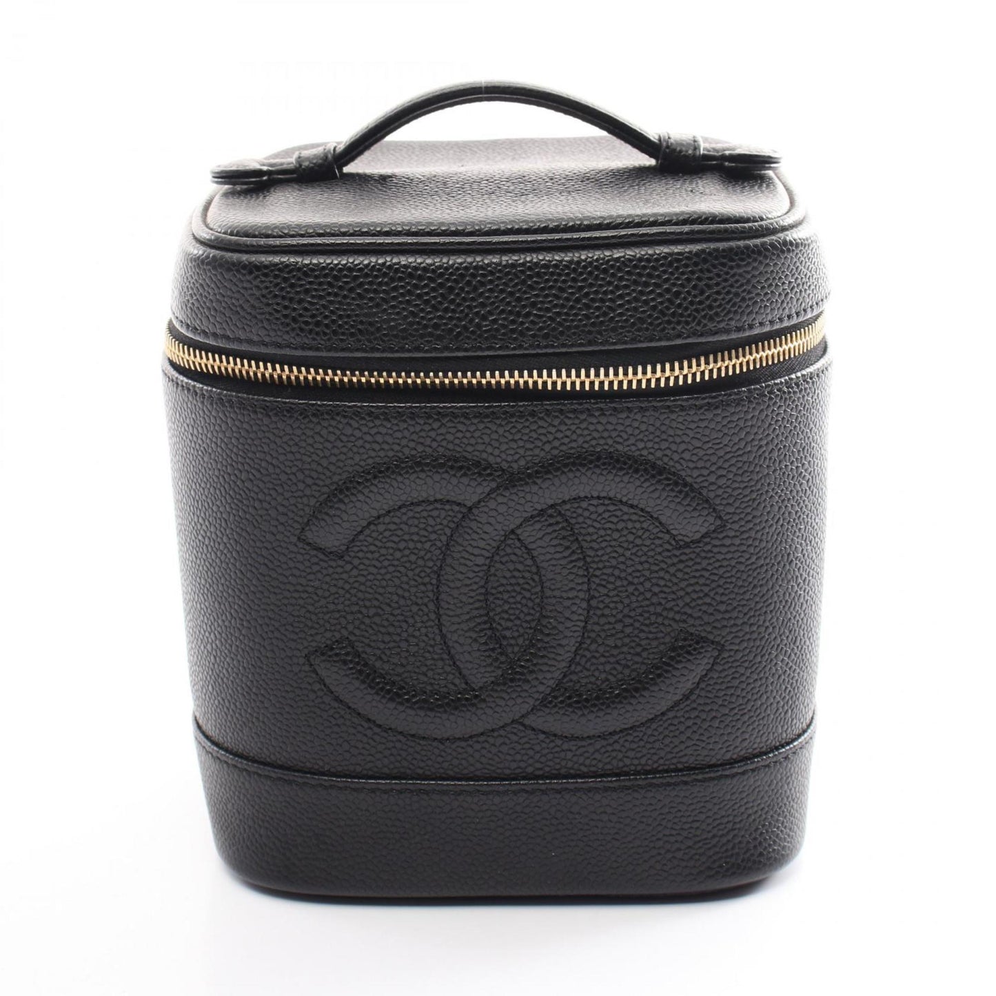 Chanel Vanity, Black, Leather, handbag