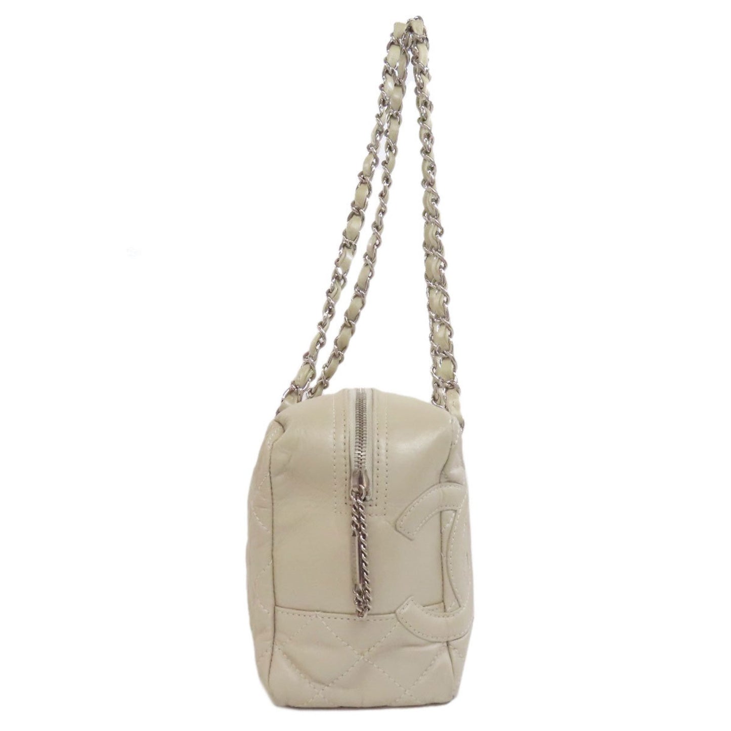 Chanel Cambon line, Beige, Leather, shoulder