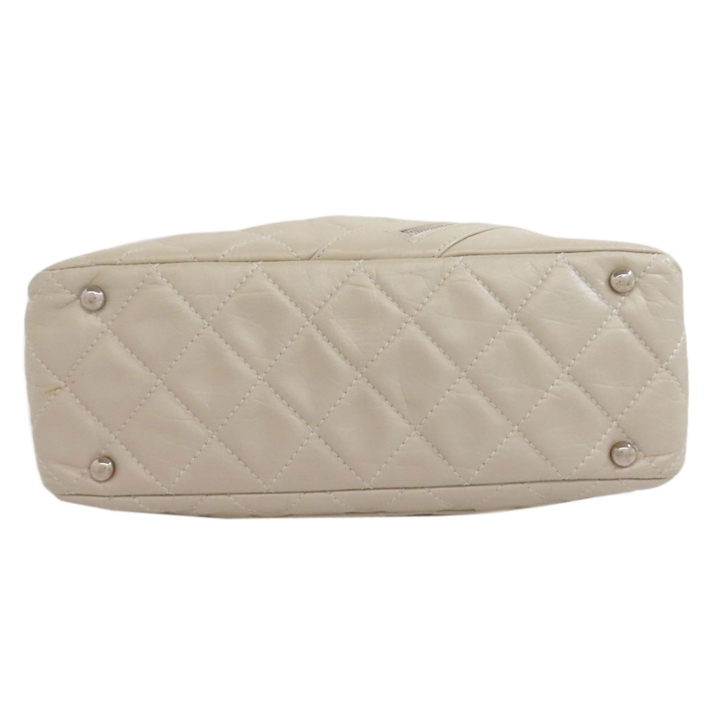 Chanel Cambon line, Beige, Leather, shoulder