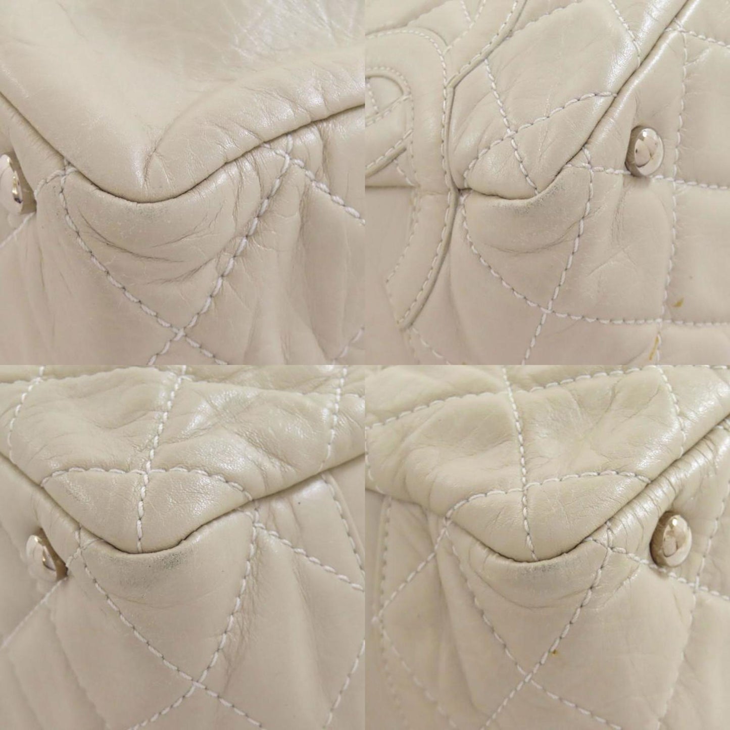 Chanel Cambon line, Beige, Leather, shoulder