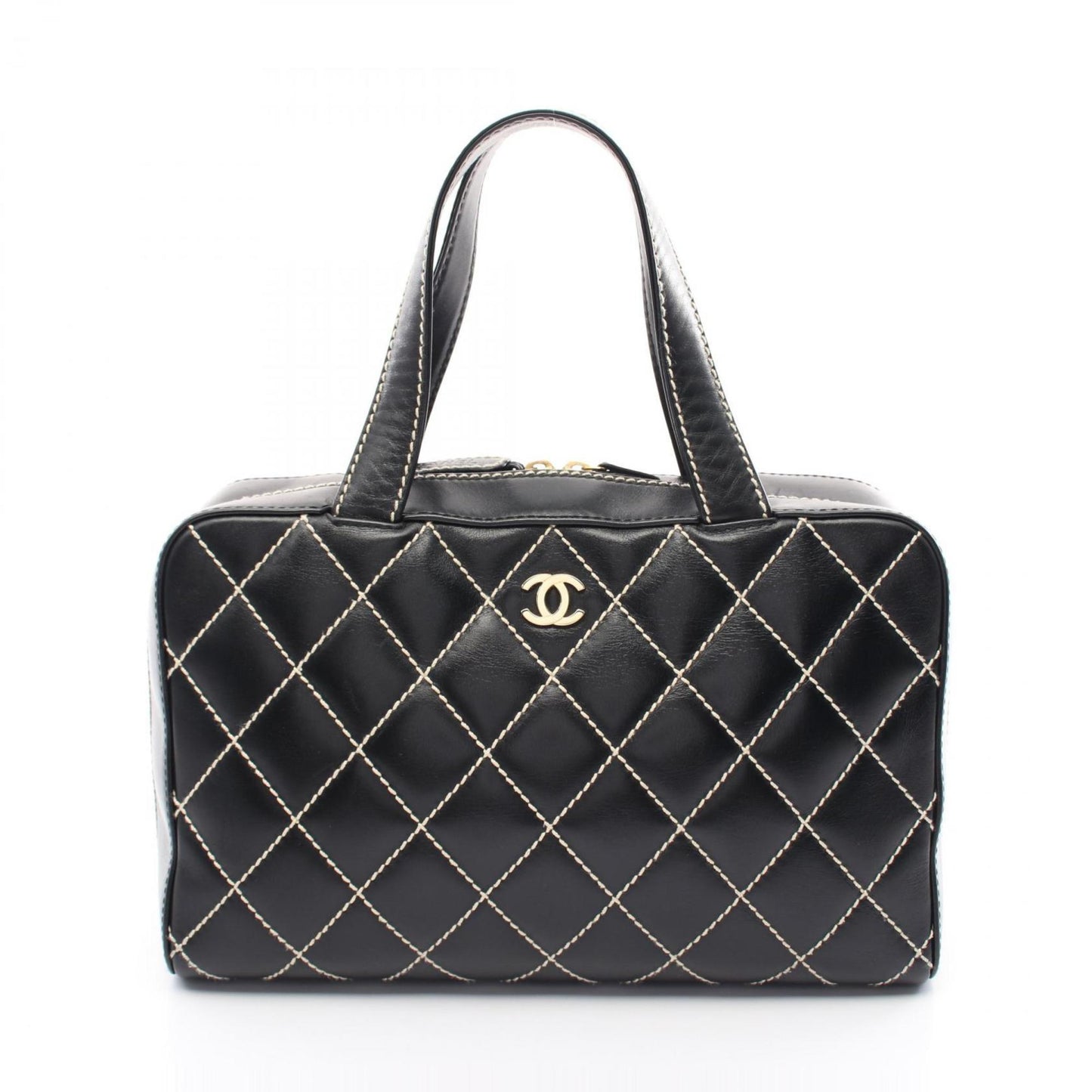 Chanel Wild stitch, Black, Leather, handbag