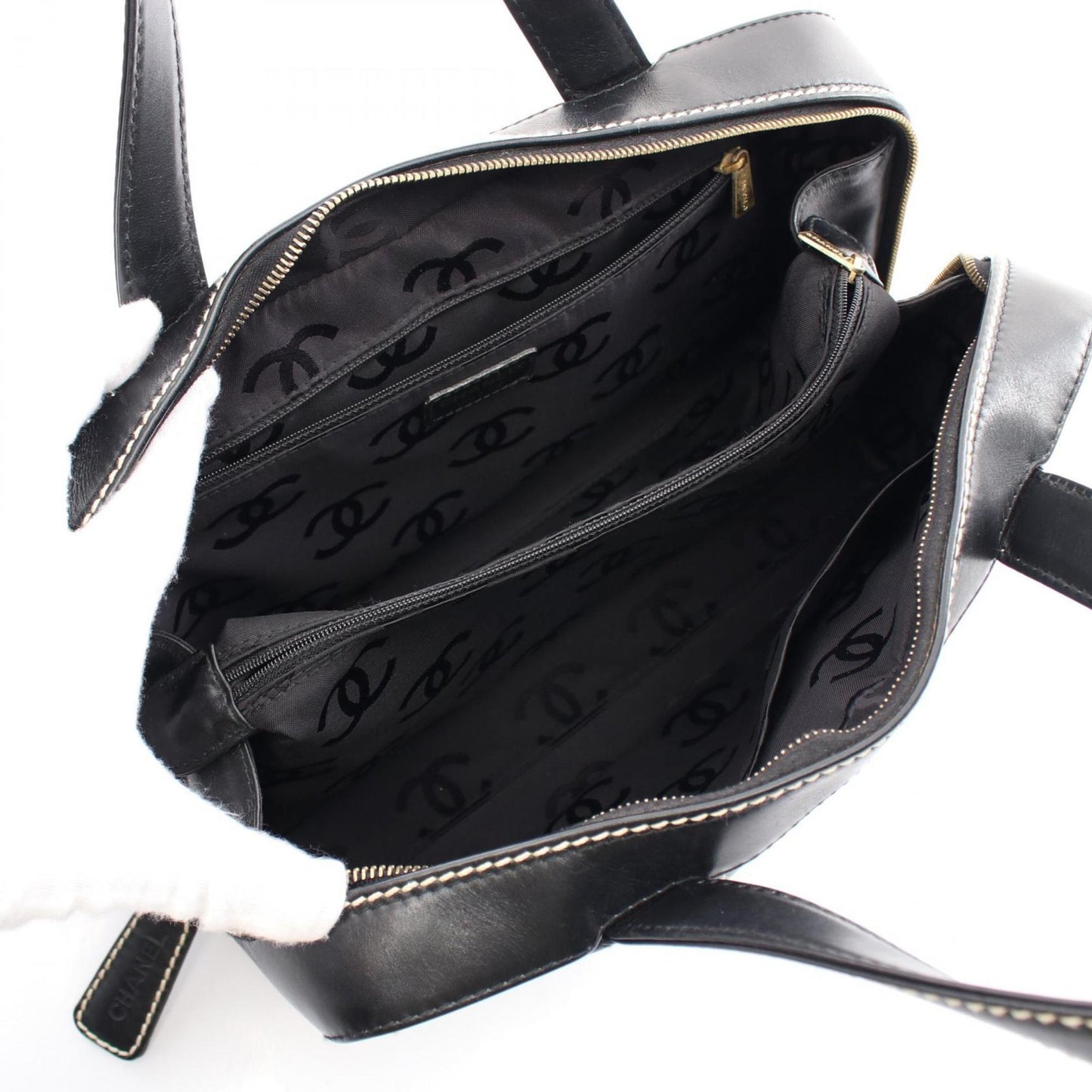 Chanel Wild stitch, Black, Leather, handbag