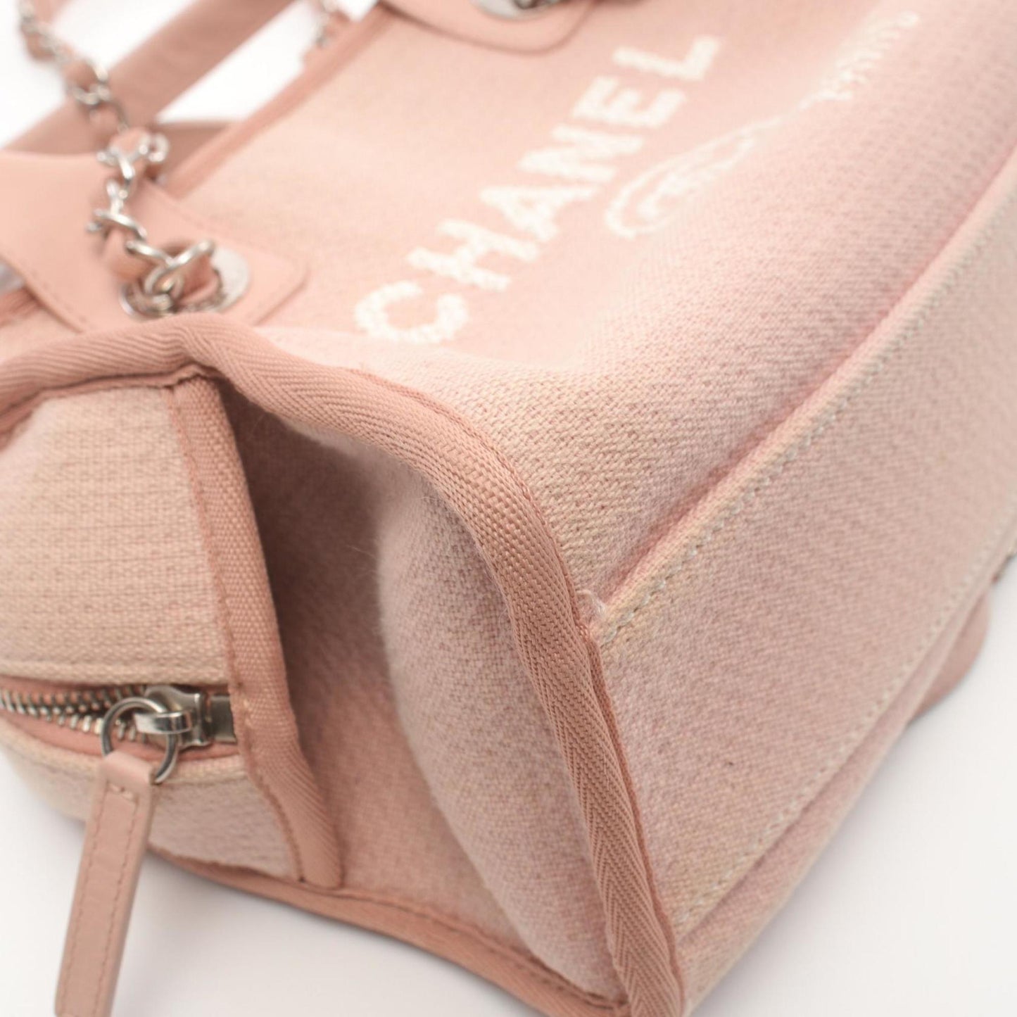 Chanel Deauville, Pink, Canvas, shoulder