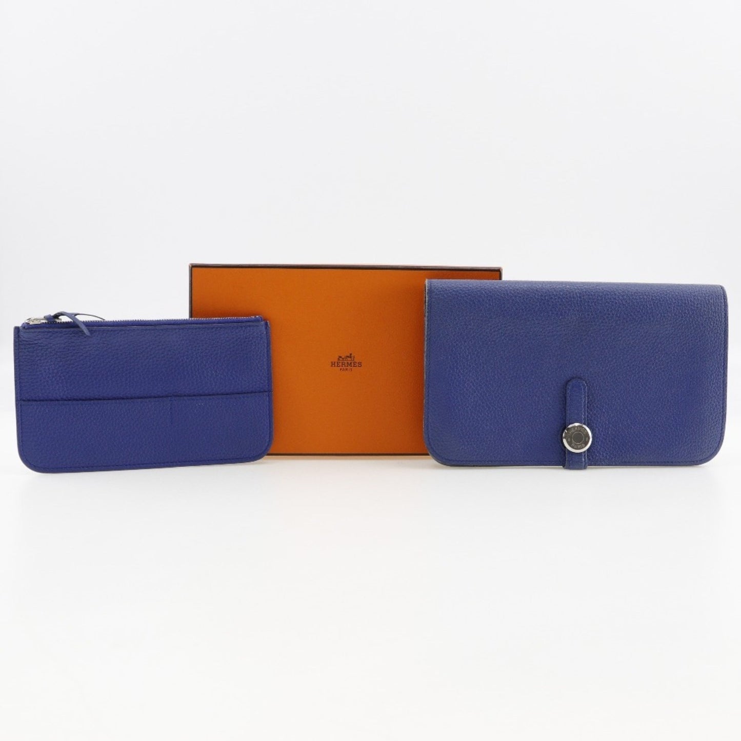 Hermès Dogon, Blue, Leather, wallet