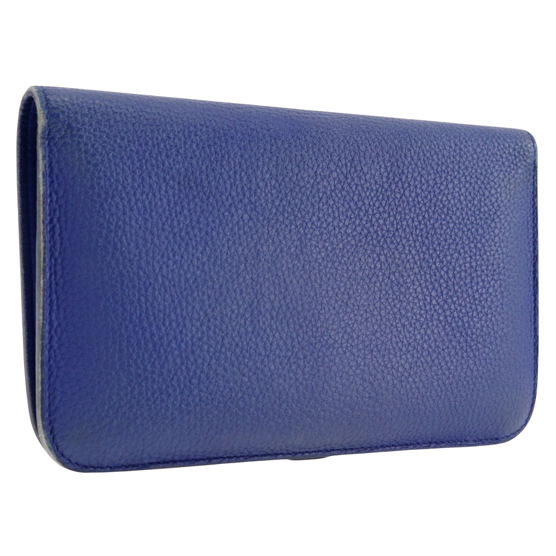 Hermès Dogon, Blue, Leather, wallet