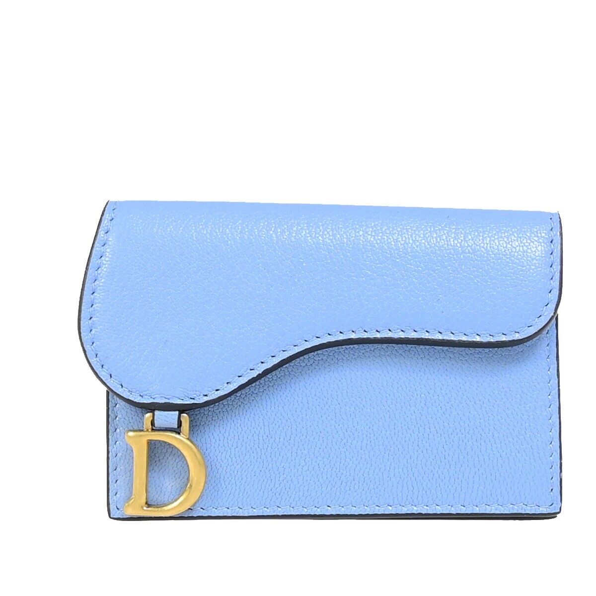 Christian Dior Saddle Handbag Leather, BLUE, LEATHER, Handbag