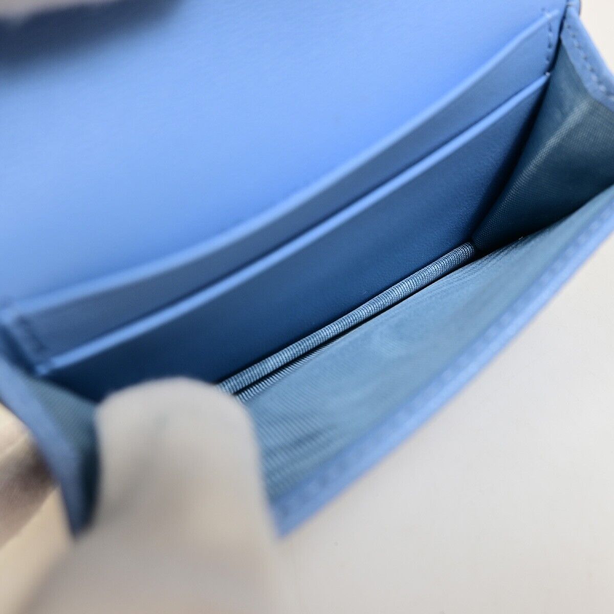 Christian Dior Saddle Handbag Leather, BLUE, LEATHER, Handbag