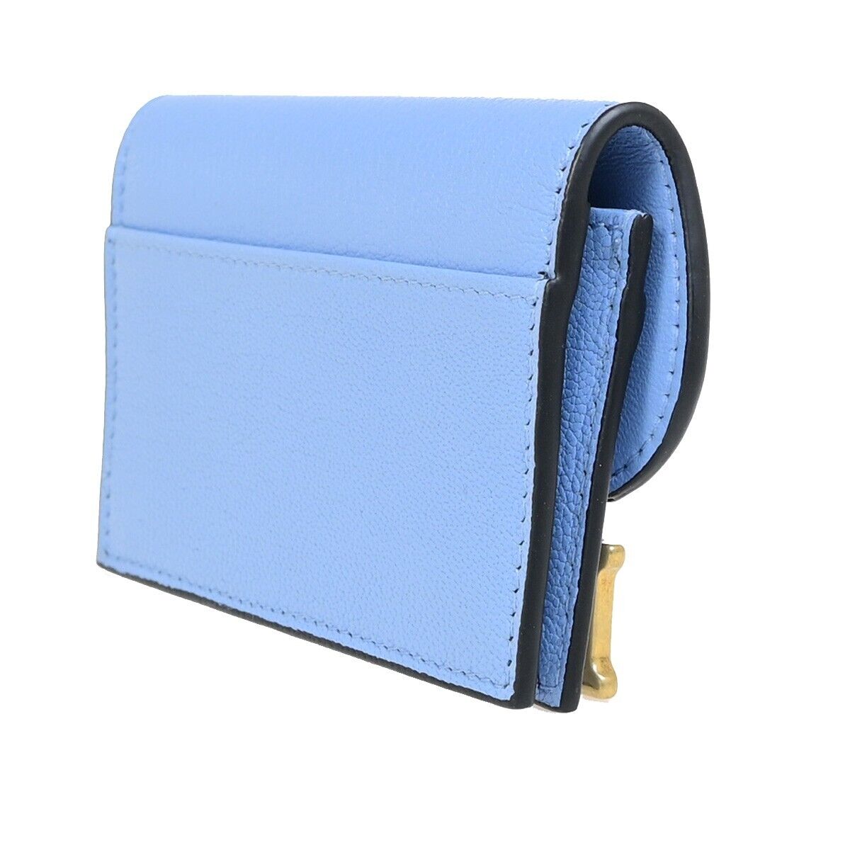 Christian Dior Dior Saddle Leather, Blue, Leather, Card Holder
