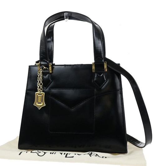 Yves Saint Laurent, Black, Leather, shoulder