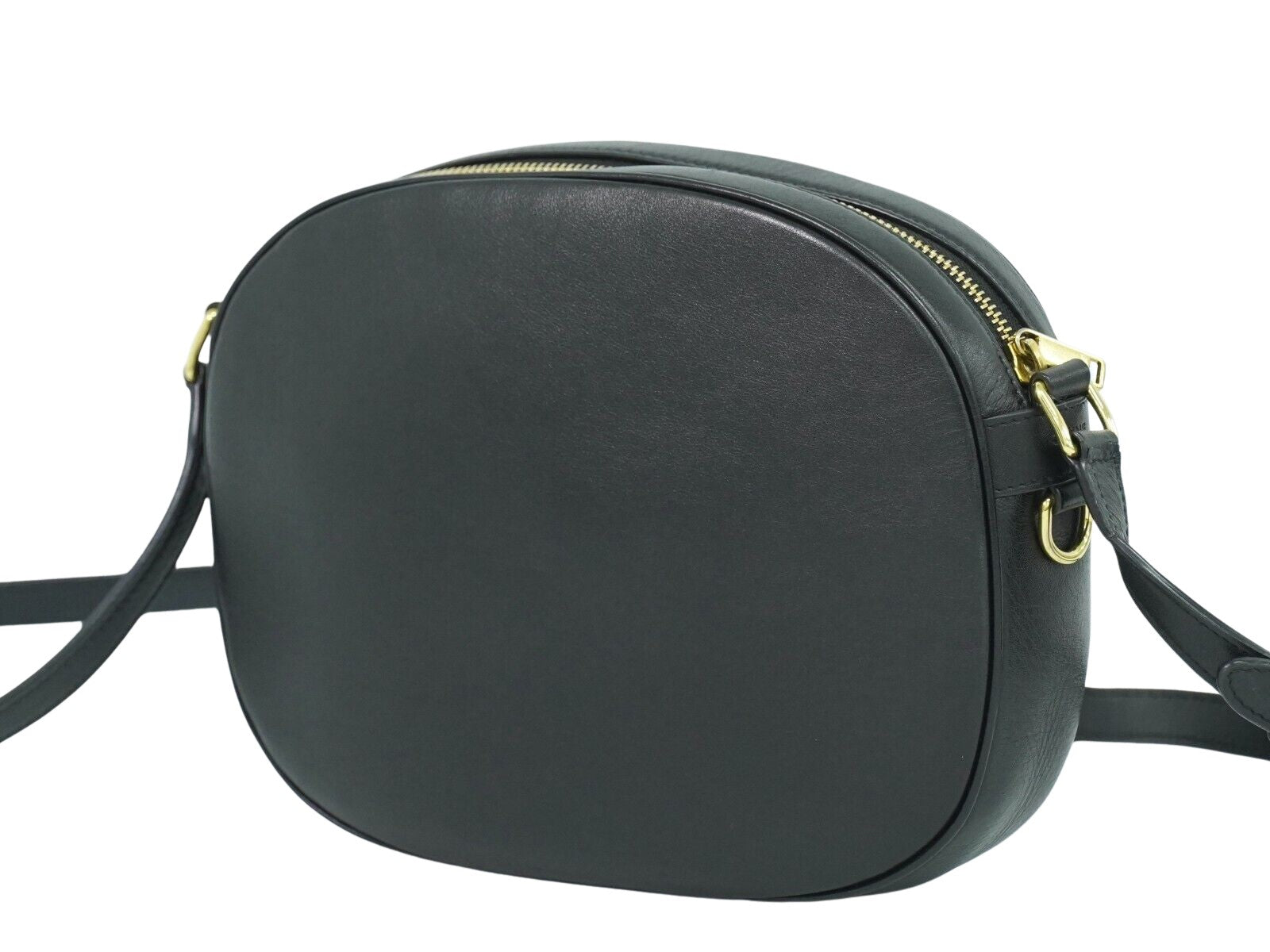 Céline C charm, Black, Leather, shoulder