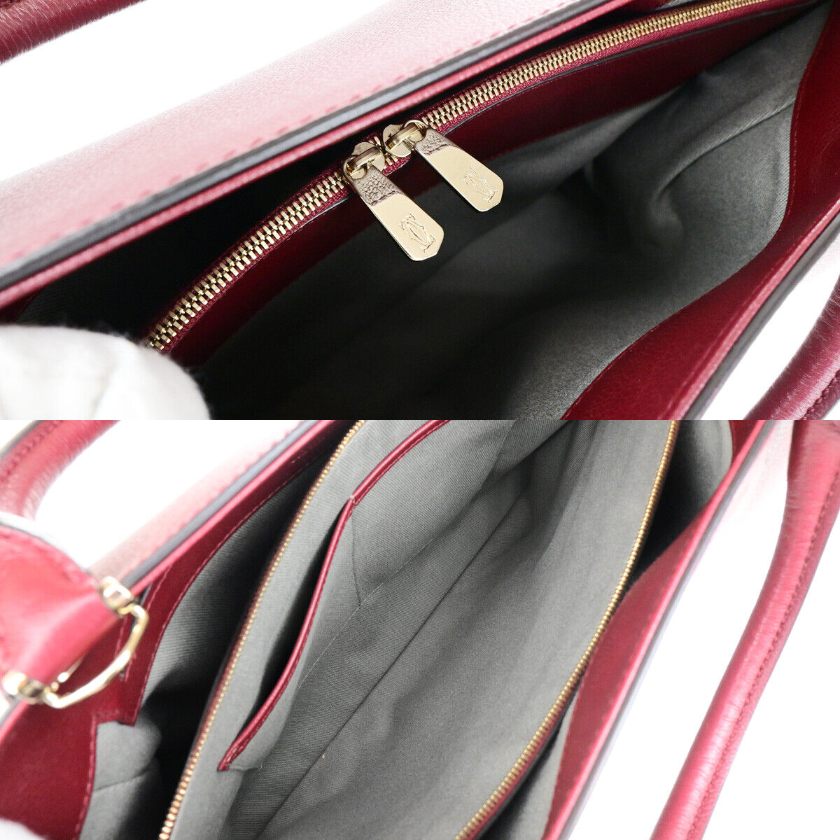 Cartier C de cartier, Burgundy, Gold, handbag