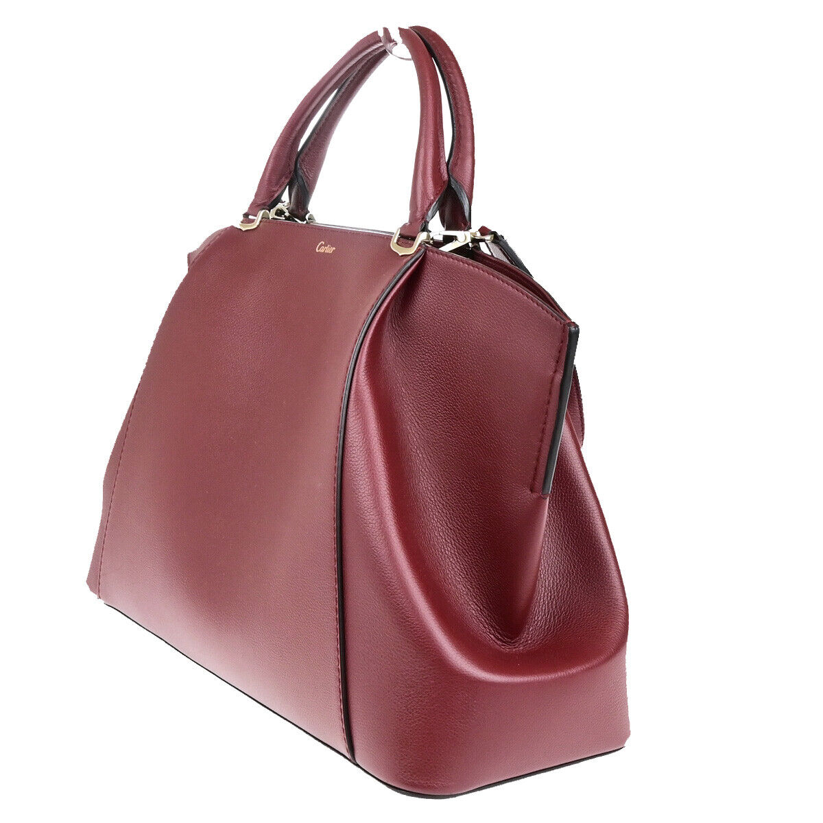 Cartier C de cartier, Burgundy, Gold, handbag