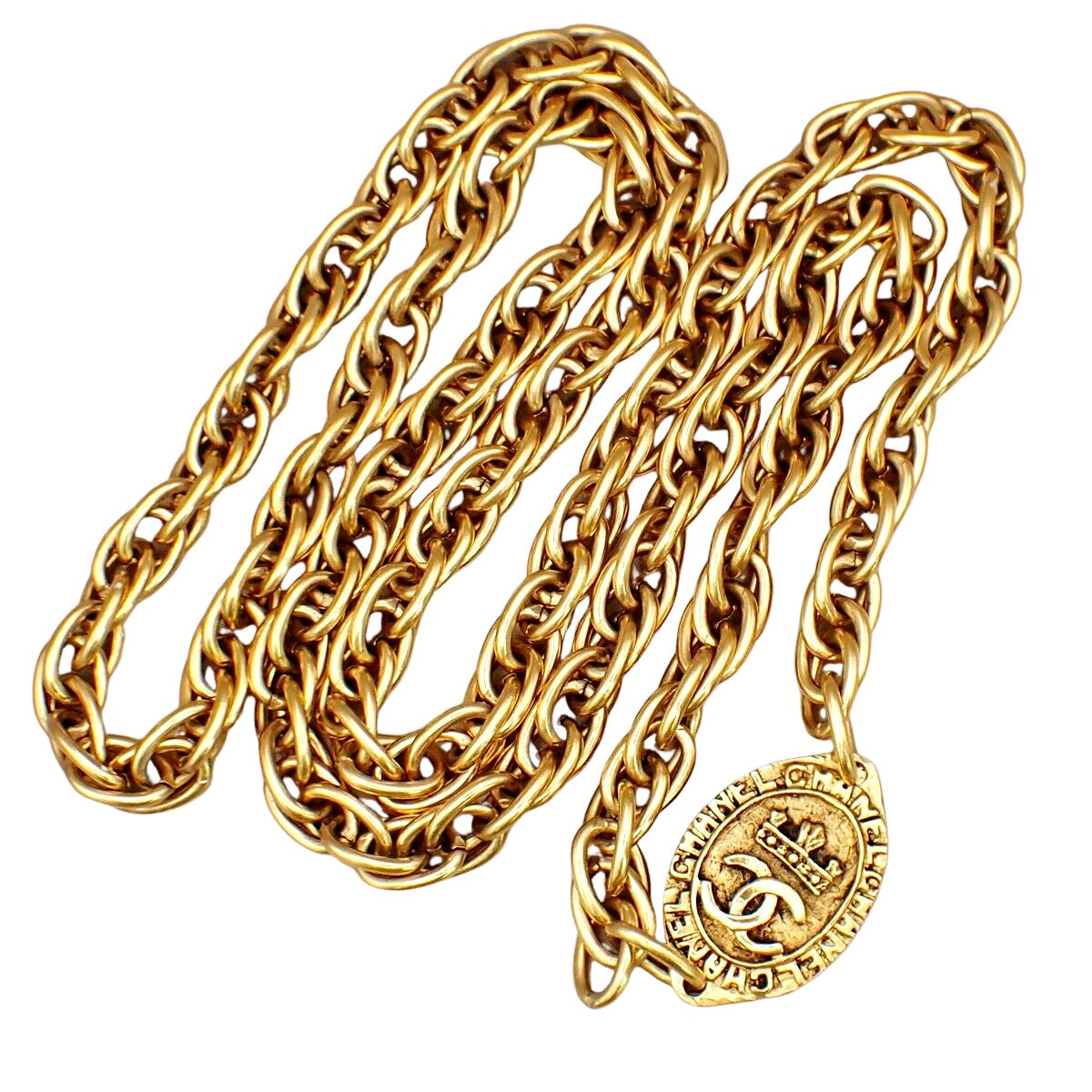 Chanel Coco Mark, Gold, Gold Plated, belt