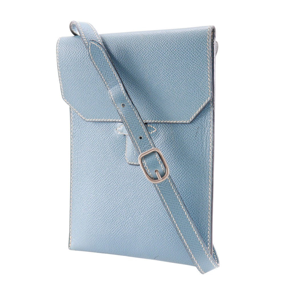 Hermès Amelie, Blue, Leather, shoulder