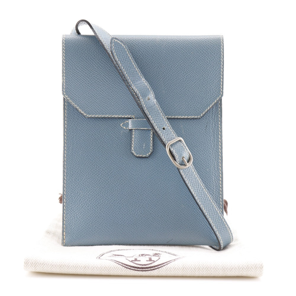Hermès Amelie, Blue, Leather, shoulder