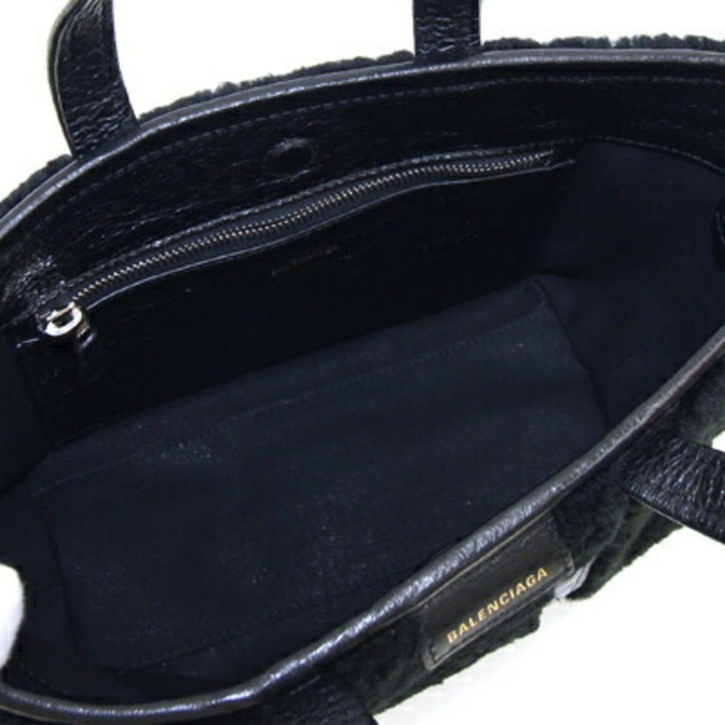 Balenciaga Everyday, Black, Wool, handbag