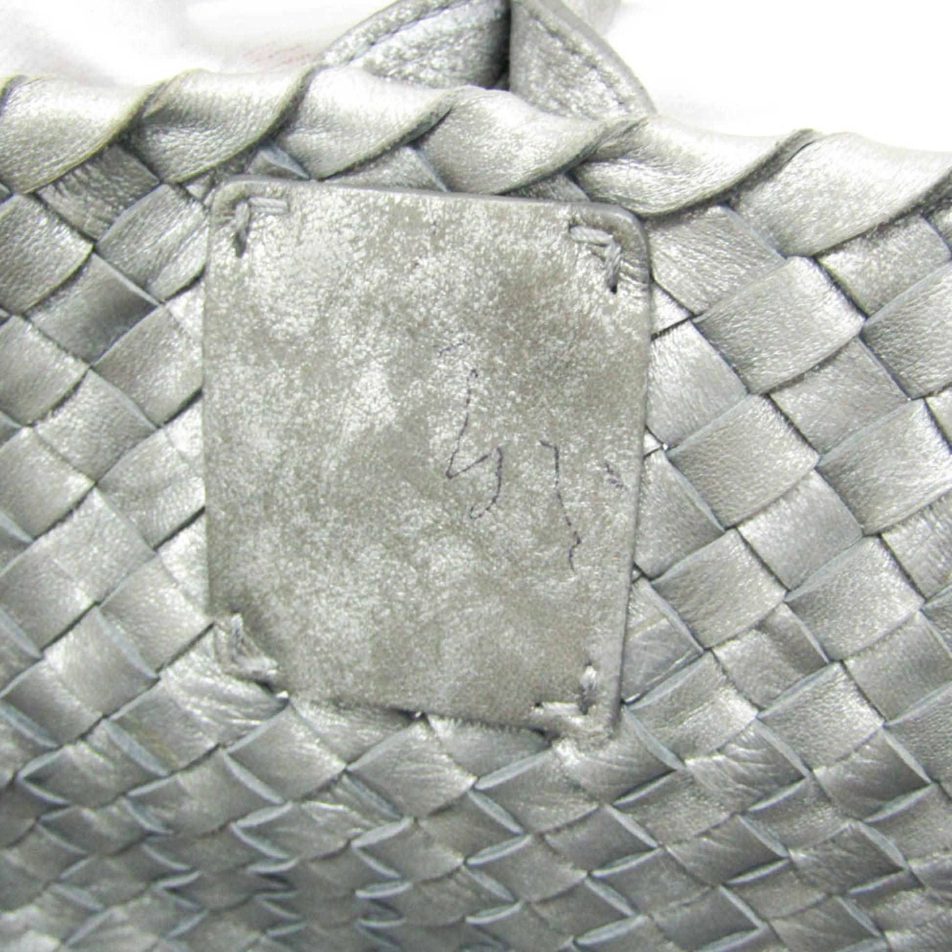 Bottega Veneta Intrecciato, Silver, Leather, tote