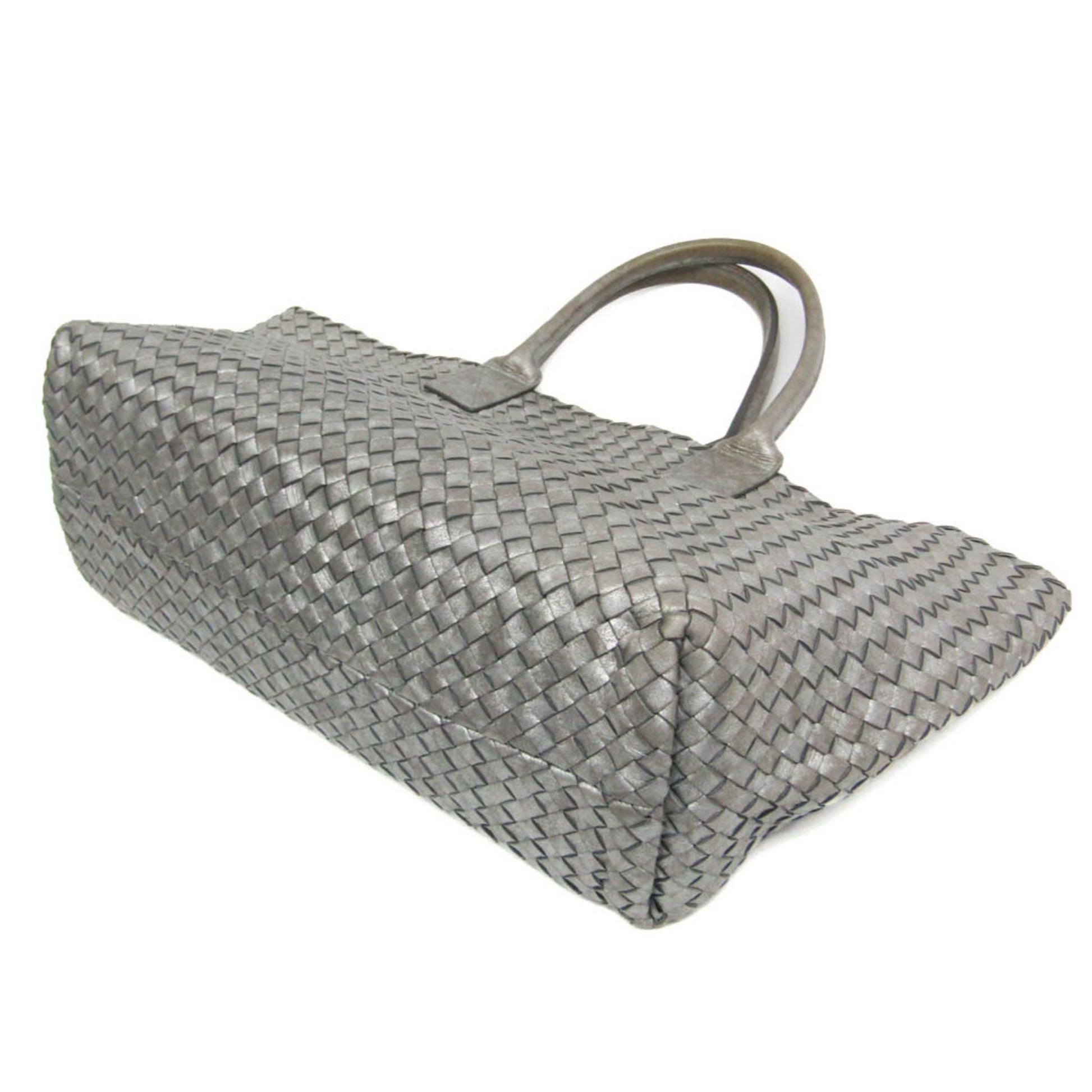 Bottega Veneta Intrecciato, Silver, Leather, tote