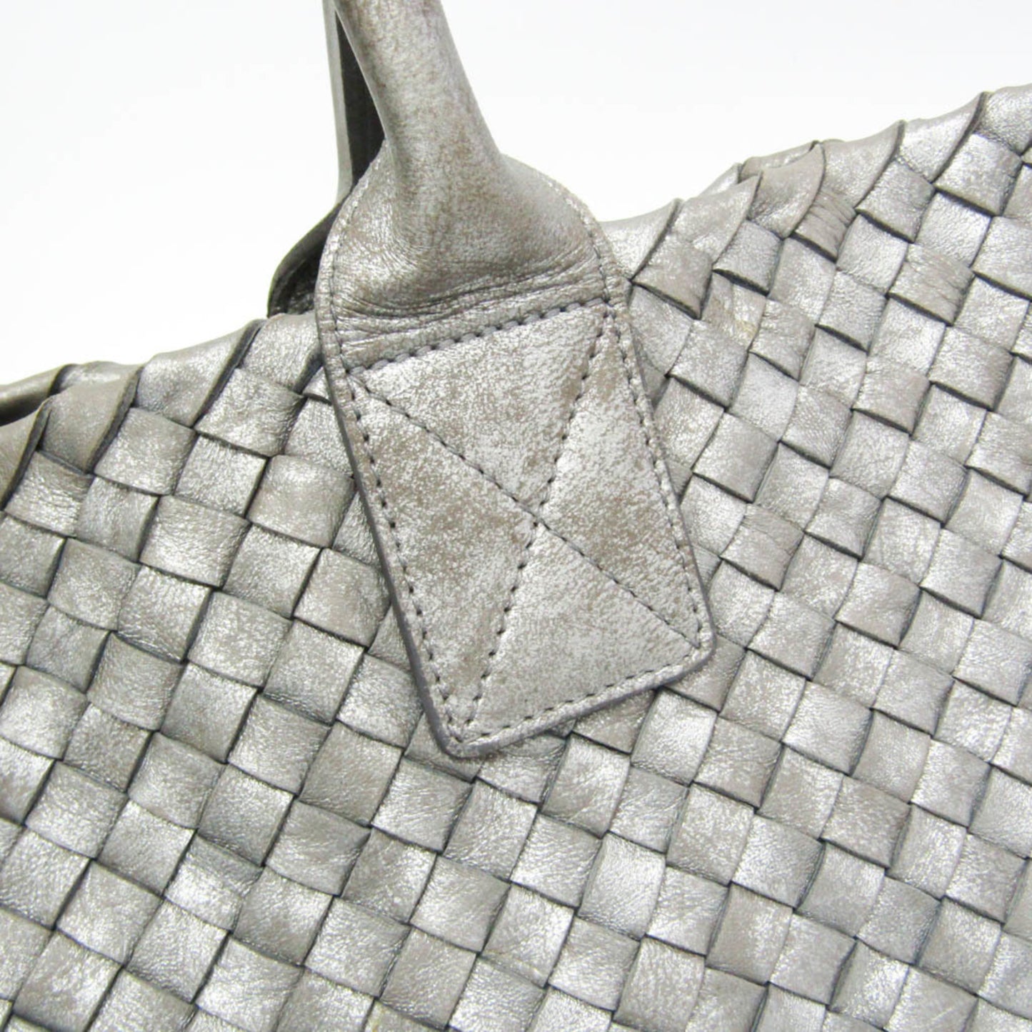 Bottega Veneta Intrecciato, Silver, Leather, tote