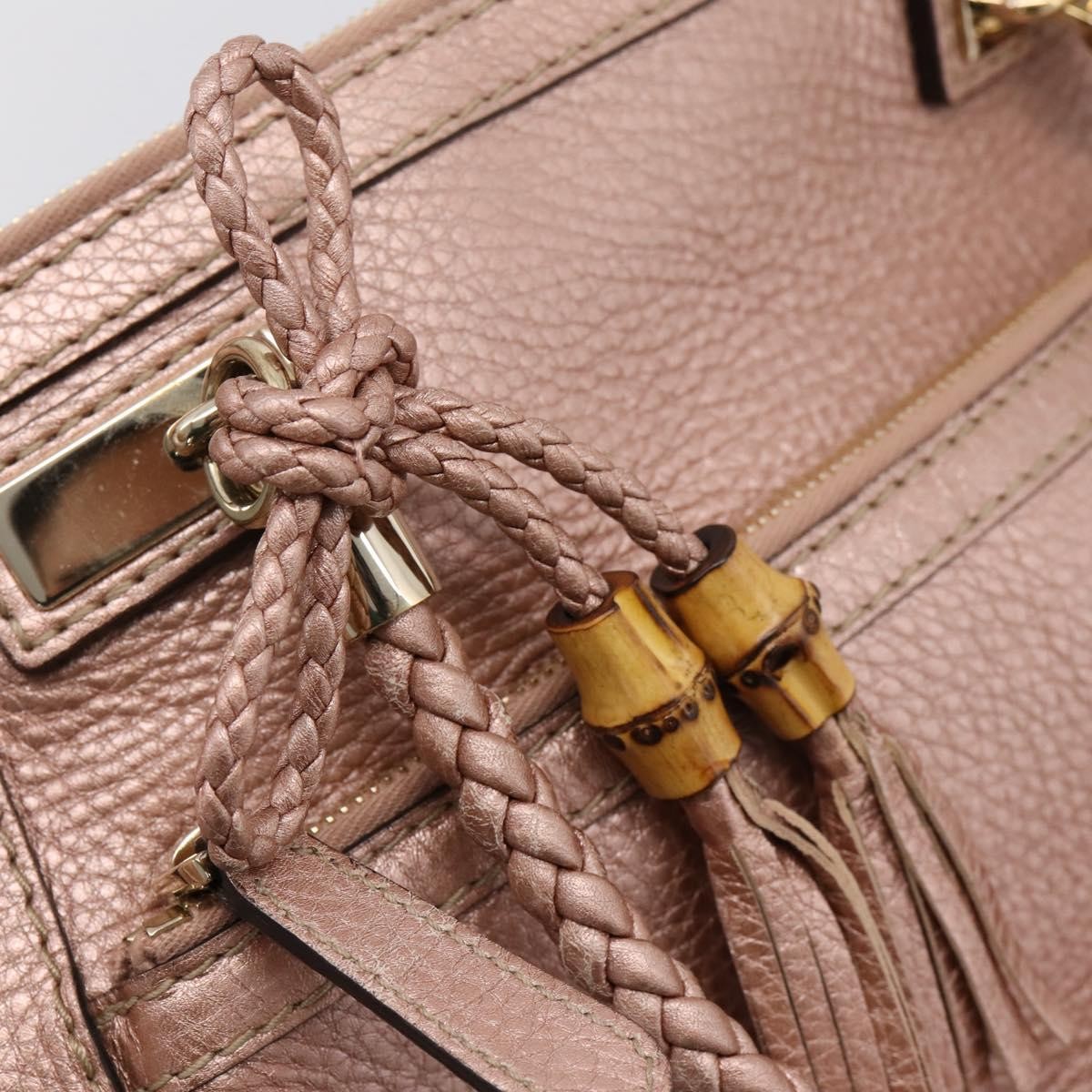 Gucci Bella Convertible Top Handle Leather, Pink, Leather, Handbag