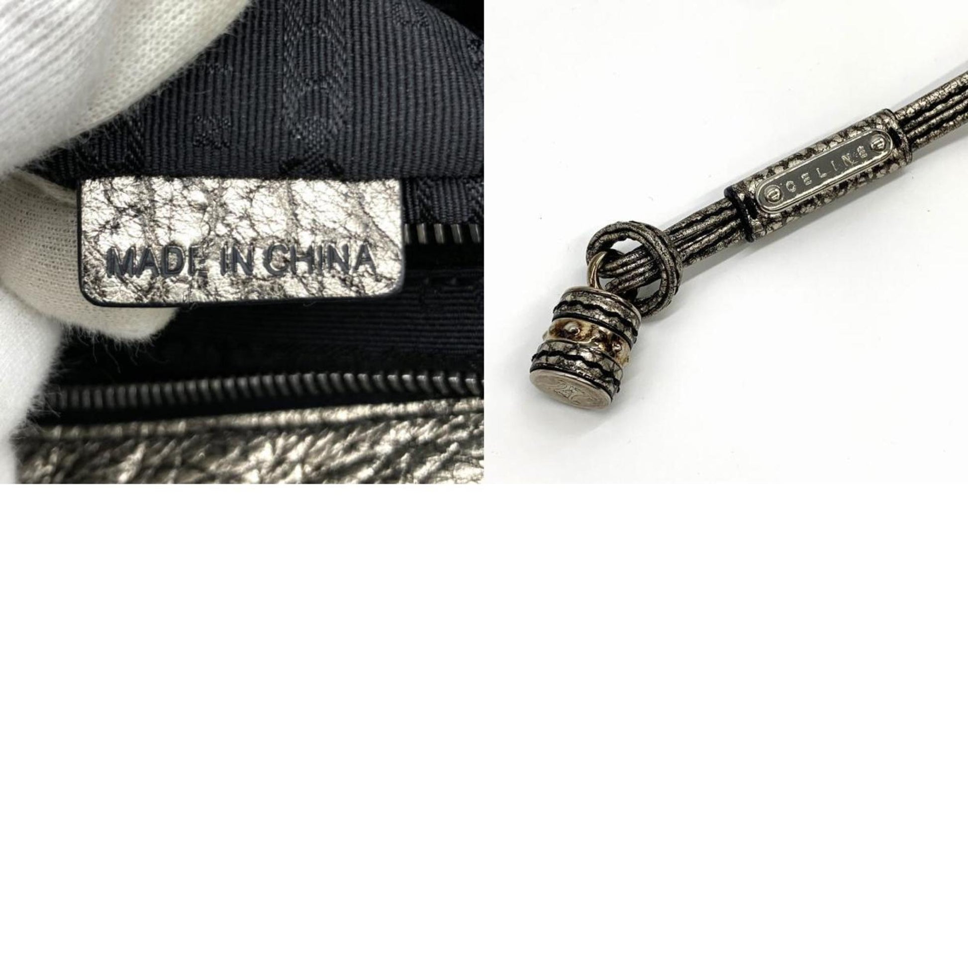 Céline Bittersweet, Silver, Leather, handbag