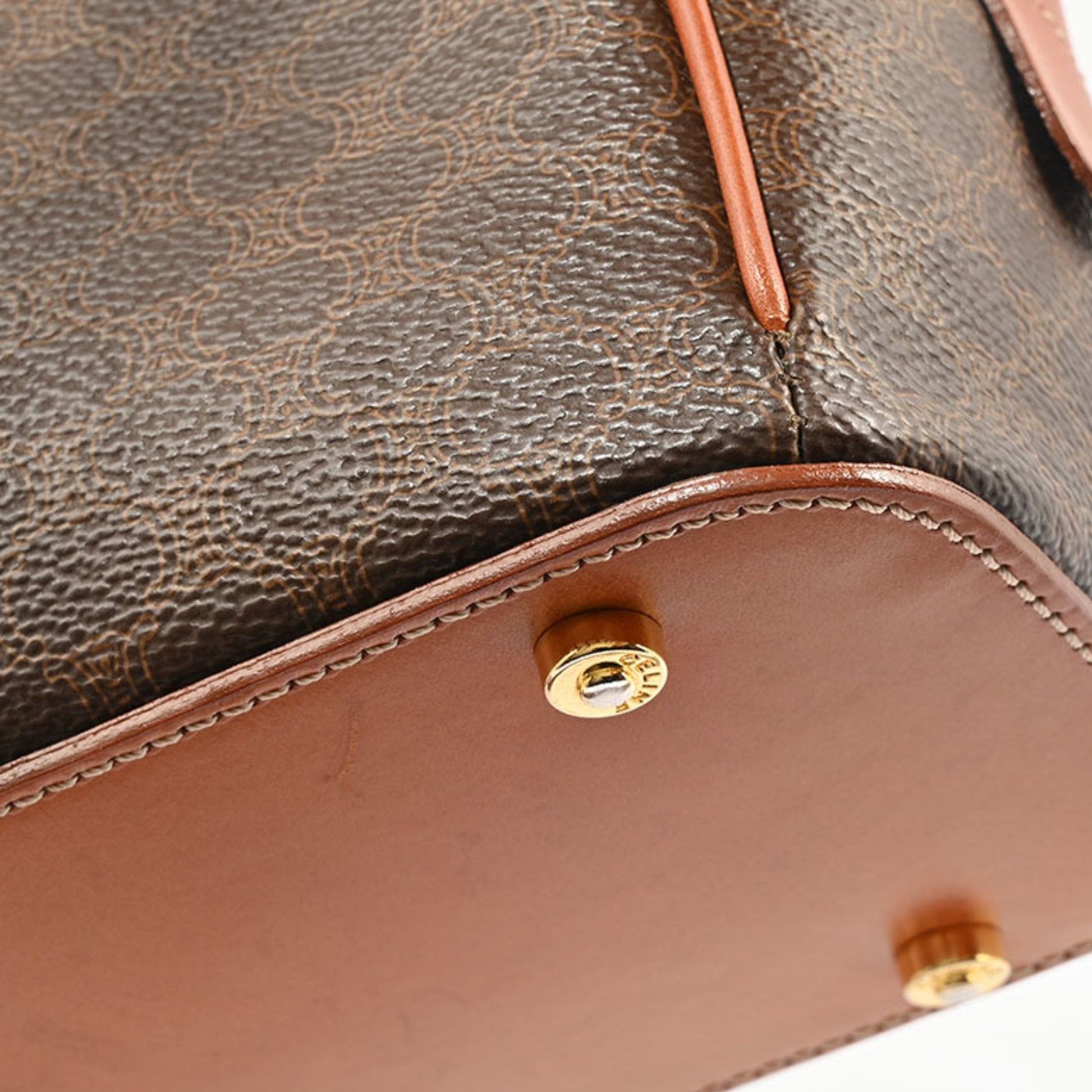Céline Macadam, Brown, Canvas, handbag