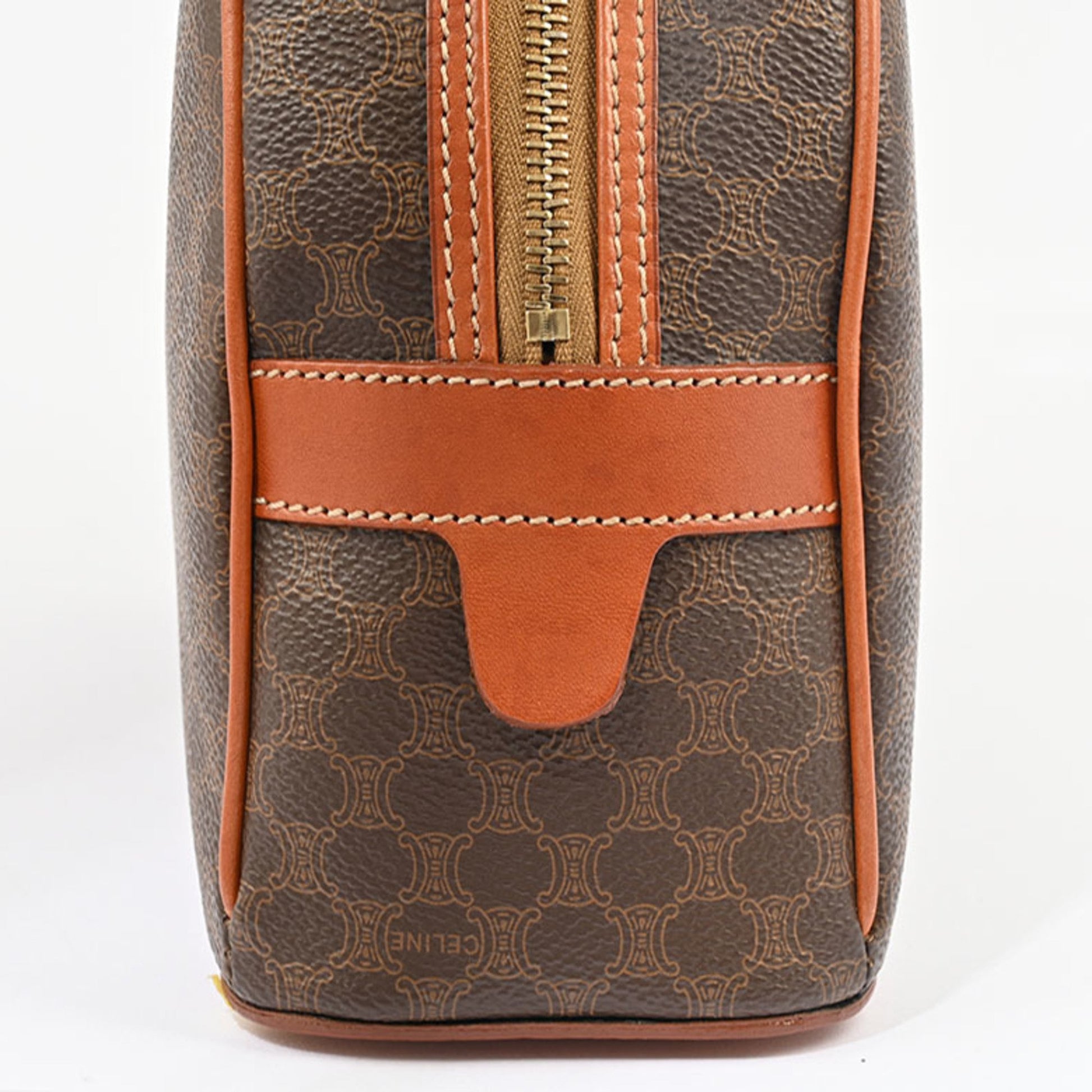 Céline Macadam, Brown, Canvas, handbag
