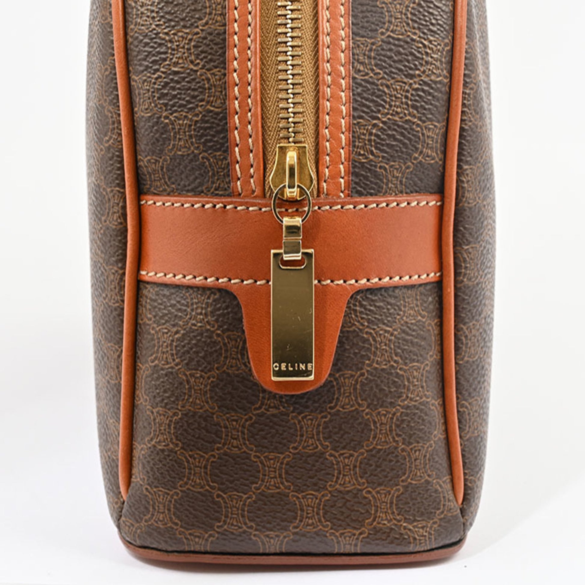 Céline Macadam, Brown, Canvas, handbag