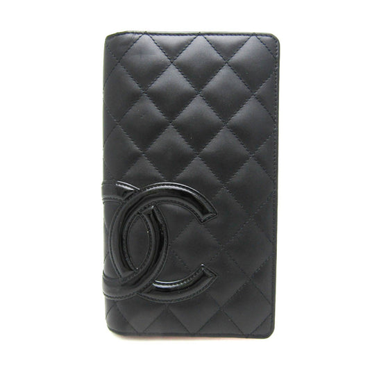 Chanel Cambon line, Black, Leather, wallet