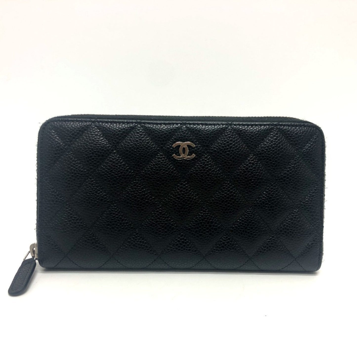 Chanel Zip around wallet, Black, Leather, wallet