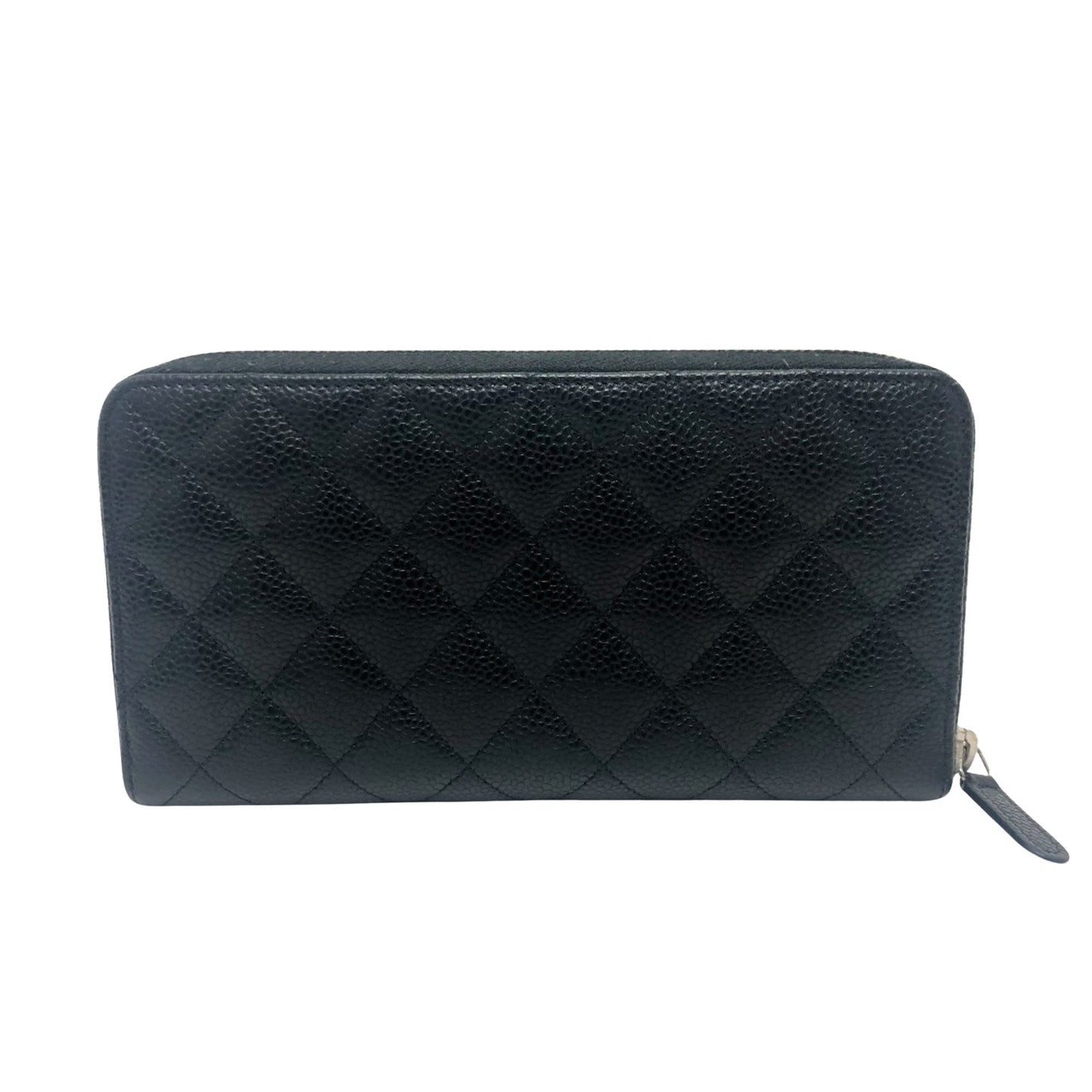 Chanel Zip around wallet, Black, Leather, wallet