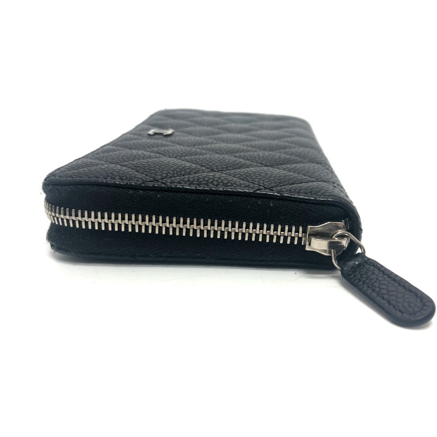 Chanel Zip around wallet, Black, Leather, wallet