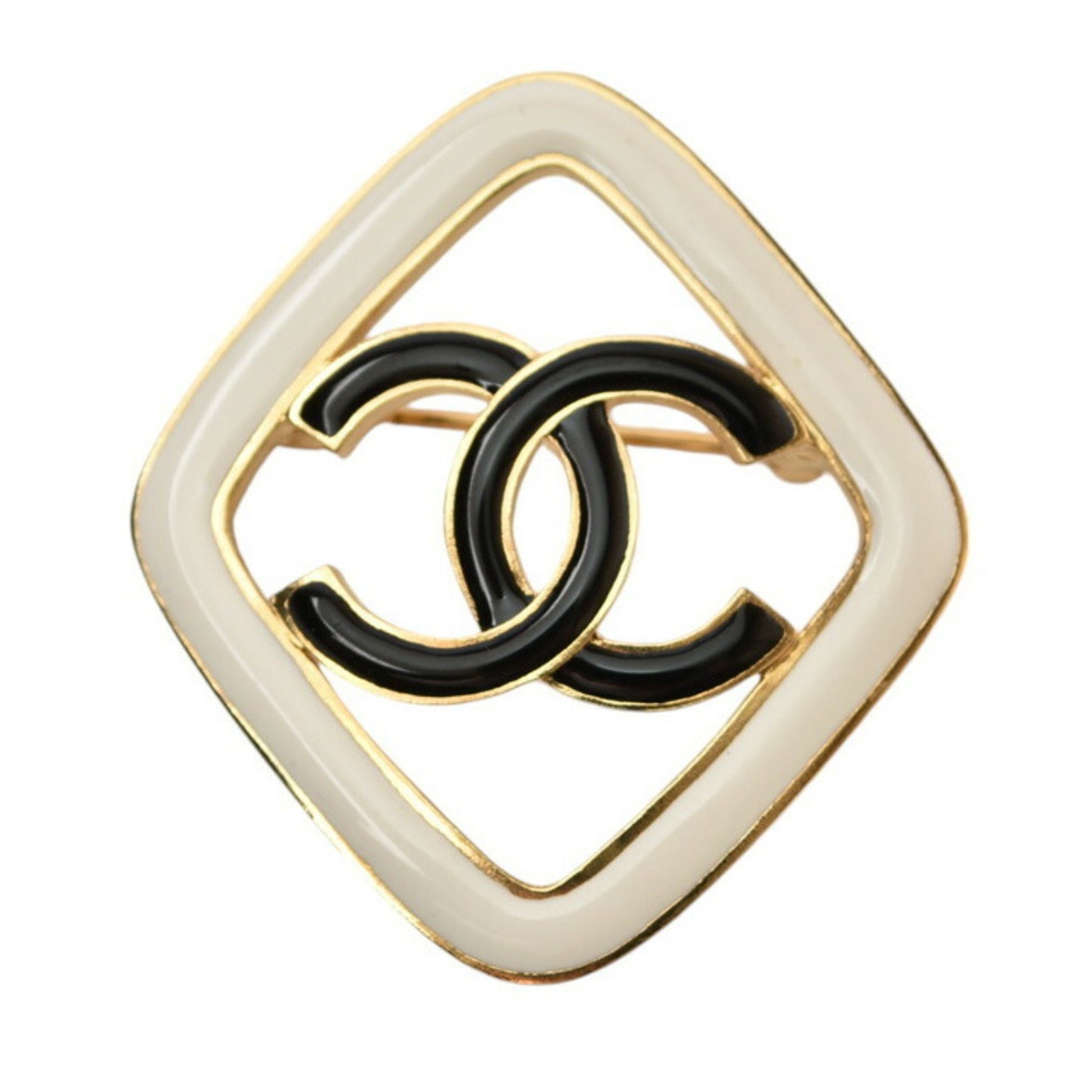 Chanel Logo CC, Gold, Gold Plated, brooch