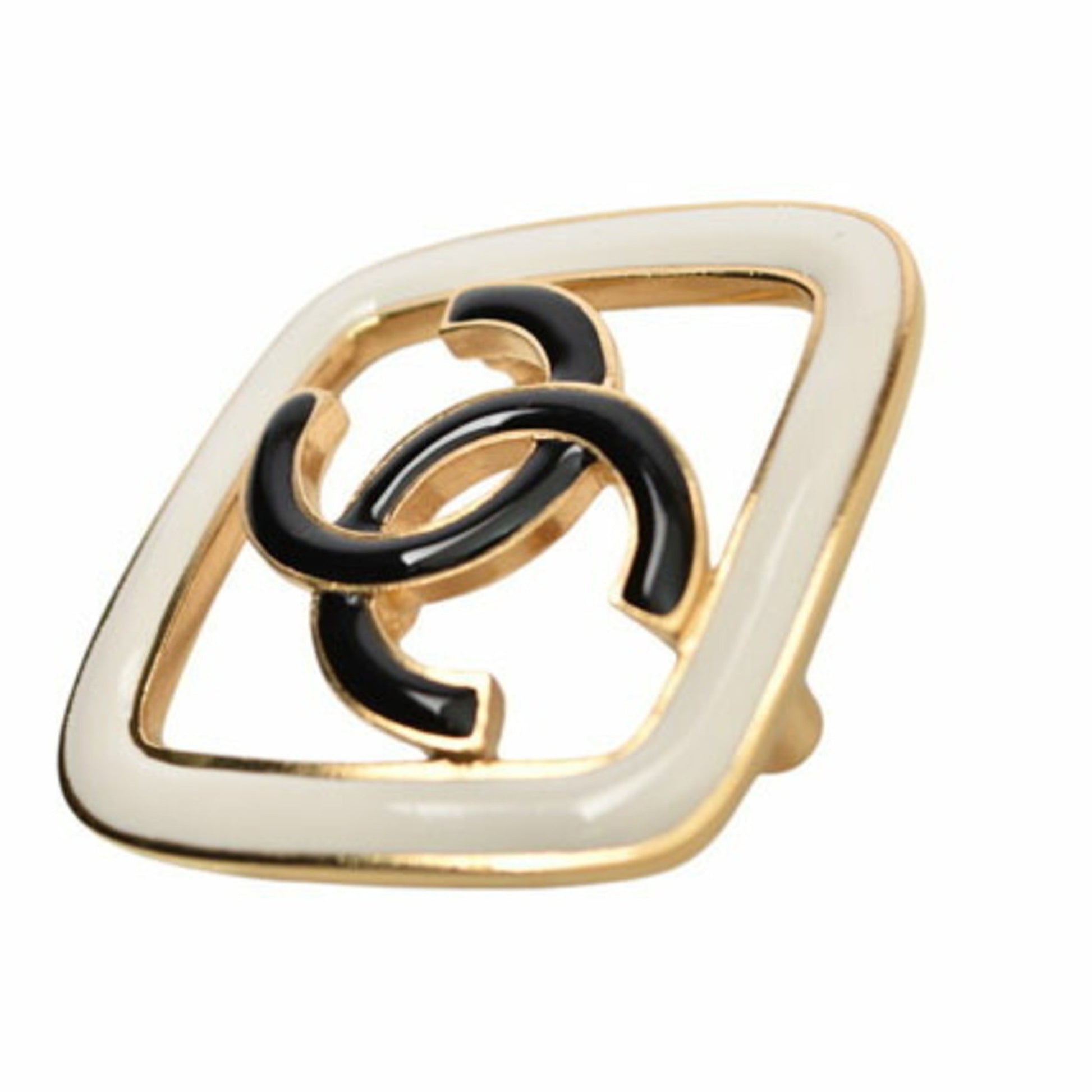 Chanel Logo CC, Gold, Gold Plated, brooch