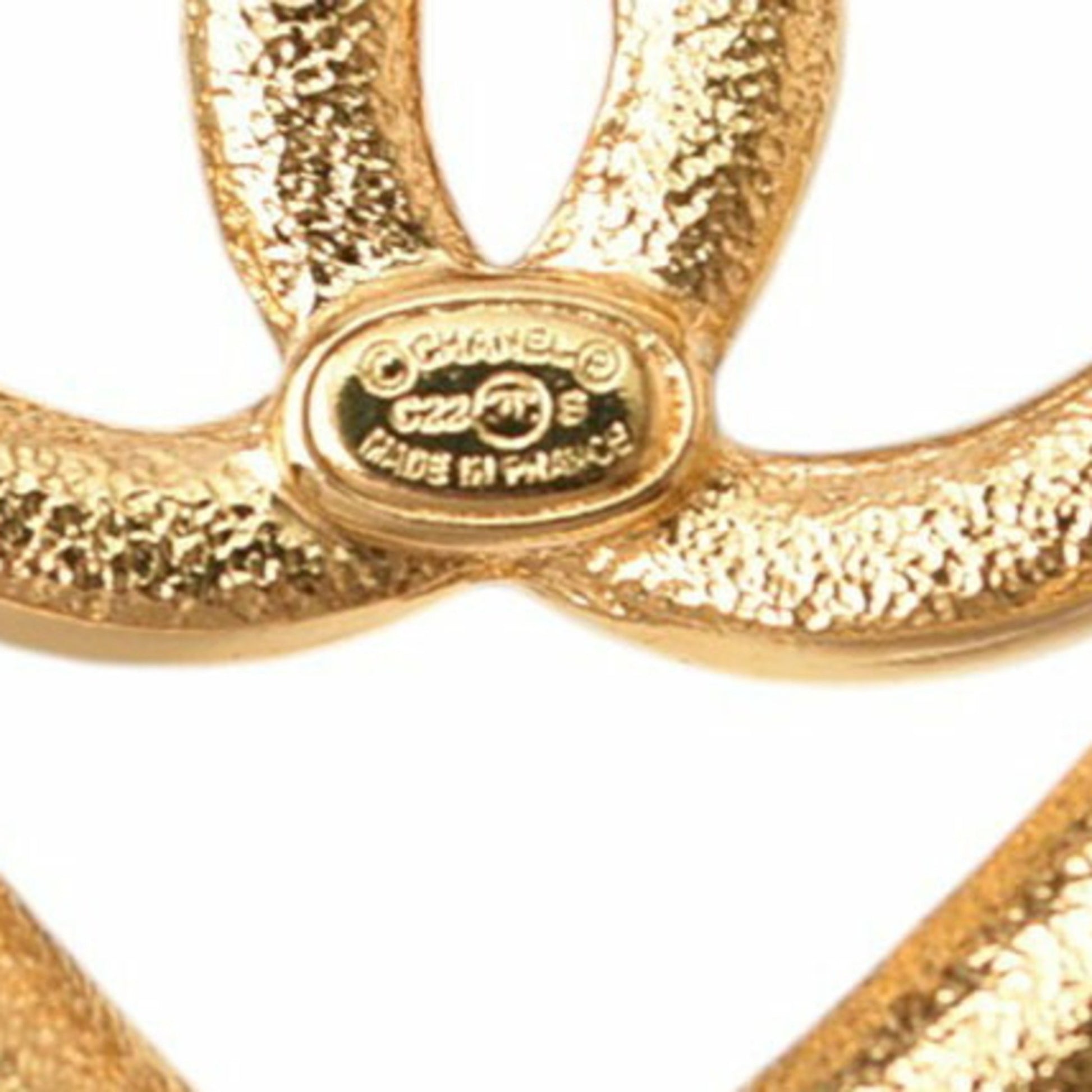 Chanel Logo CC, Gold, Gold Plated, brooch