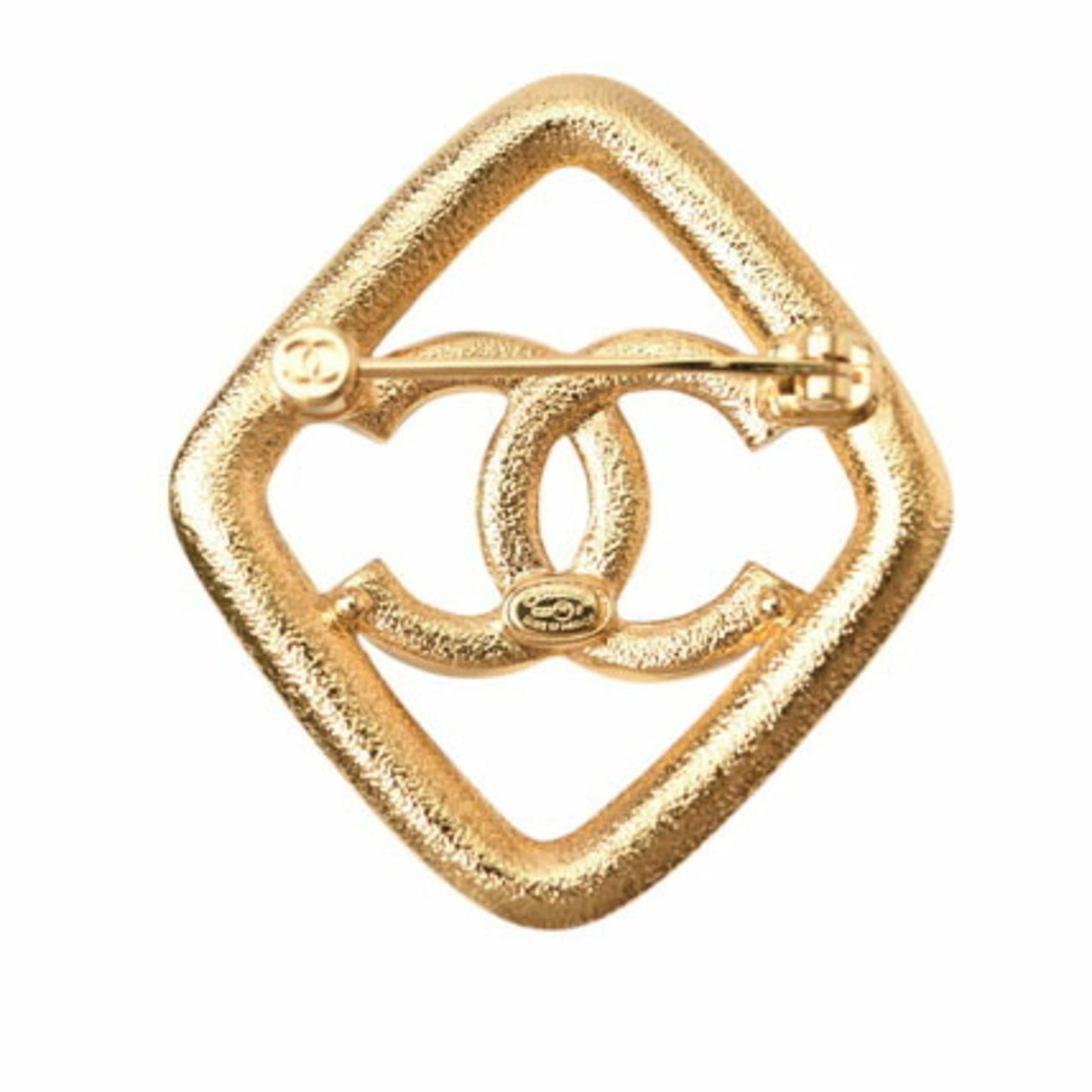 Chanel Logo CC, Gold, Gold Plated, brooch