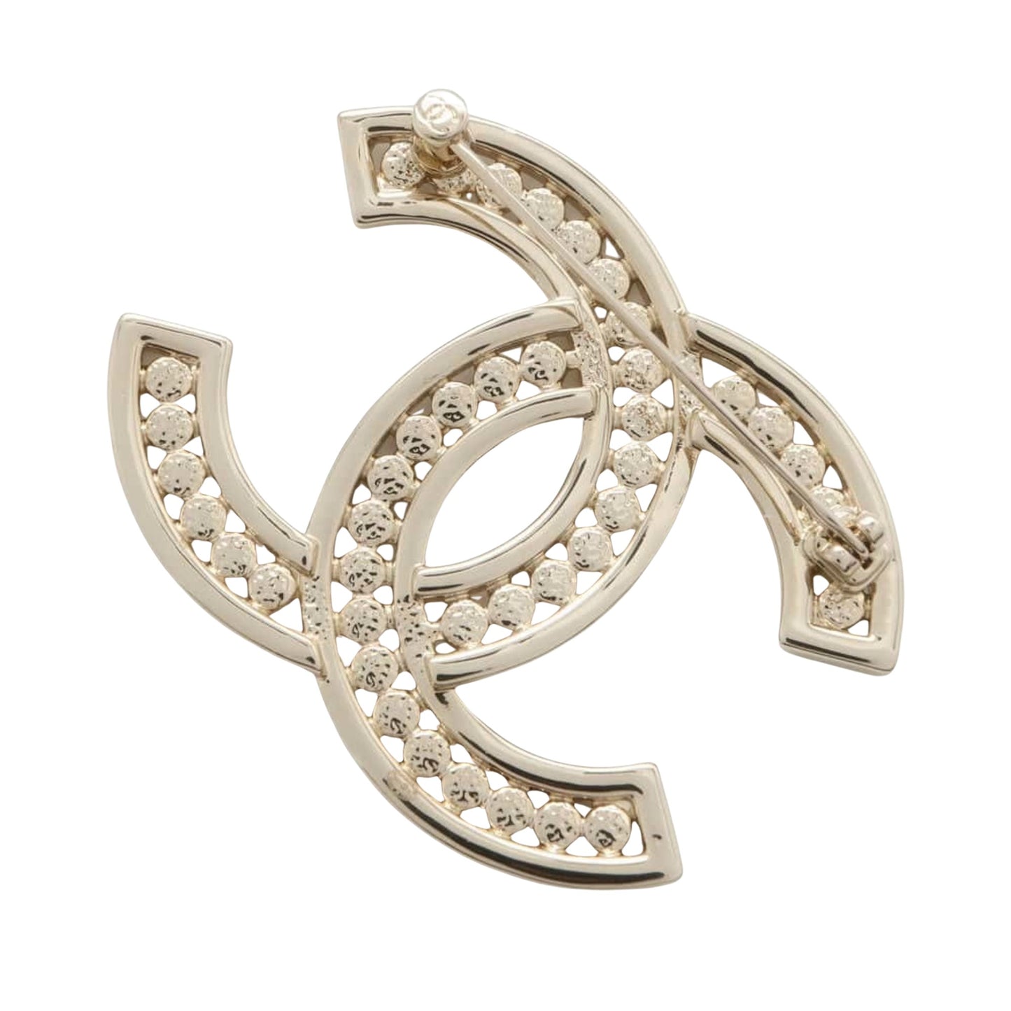 Chanel Logo CC, Gold, Metal, brooch