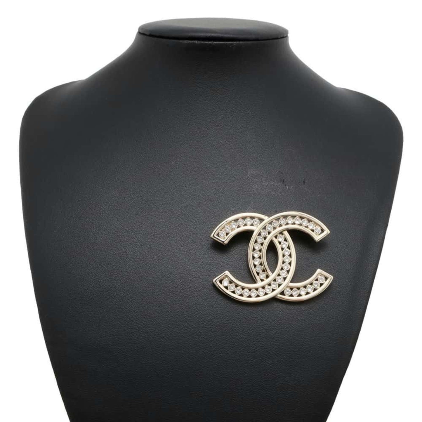 Chanel Logo CC, Gold, Metal, brooch