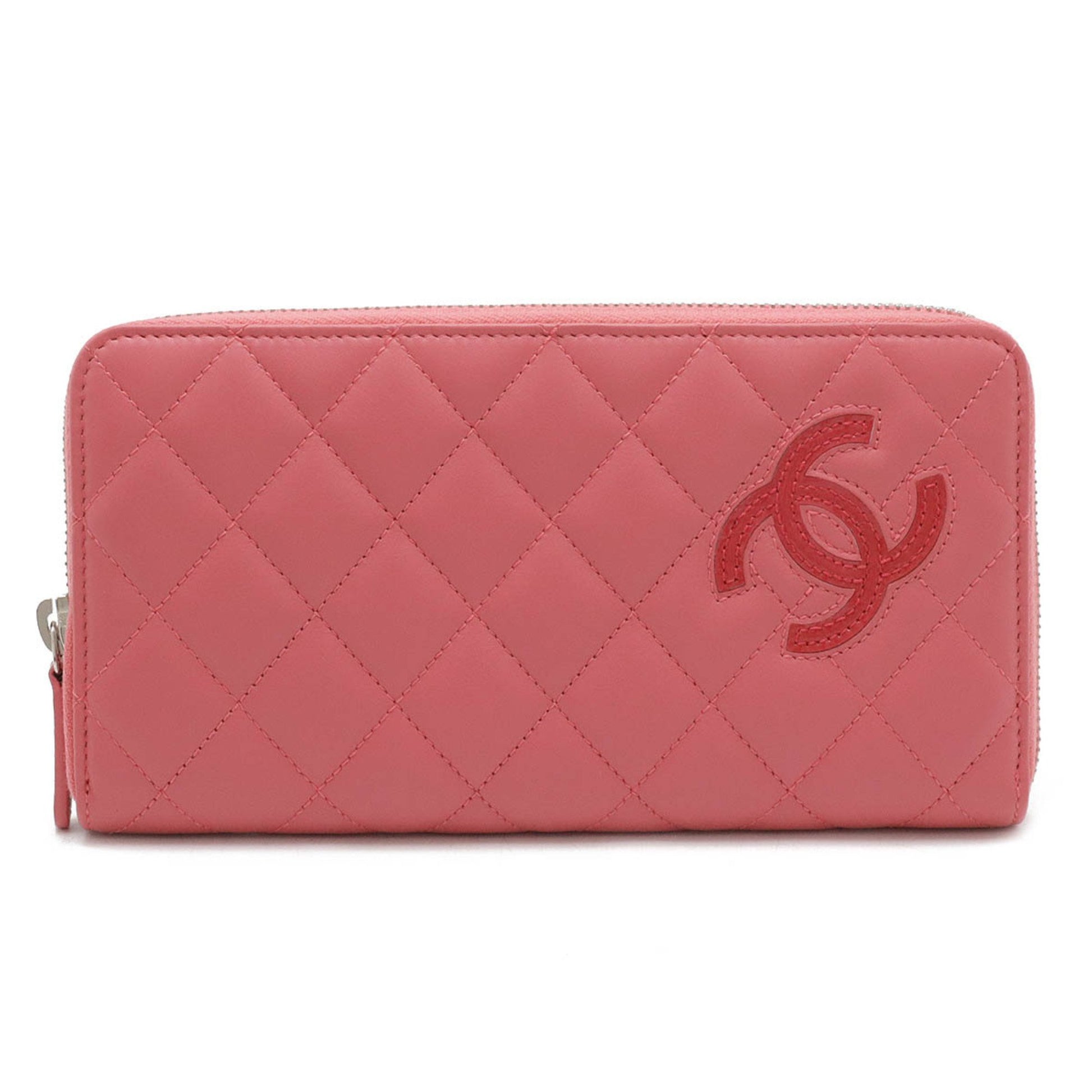 Chanel Zip around wallet, Pink, Leather, wallet