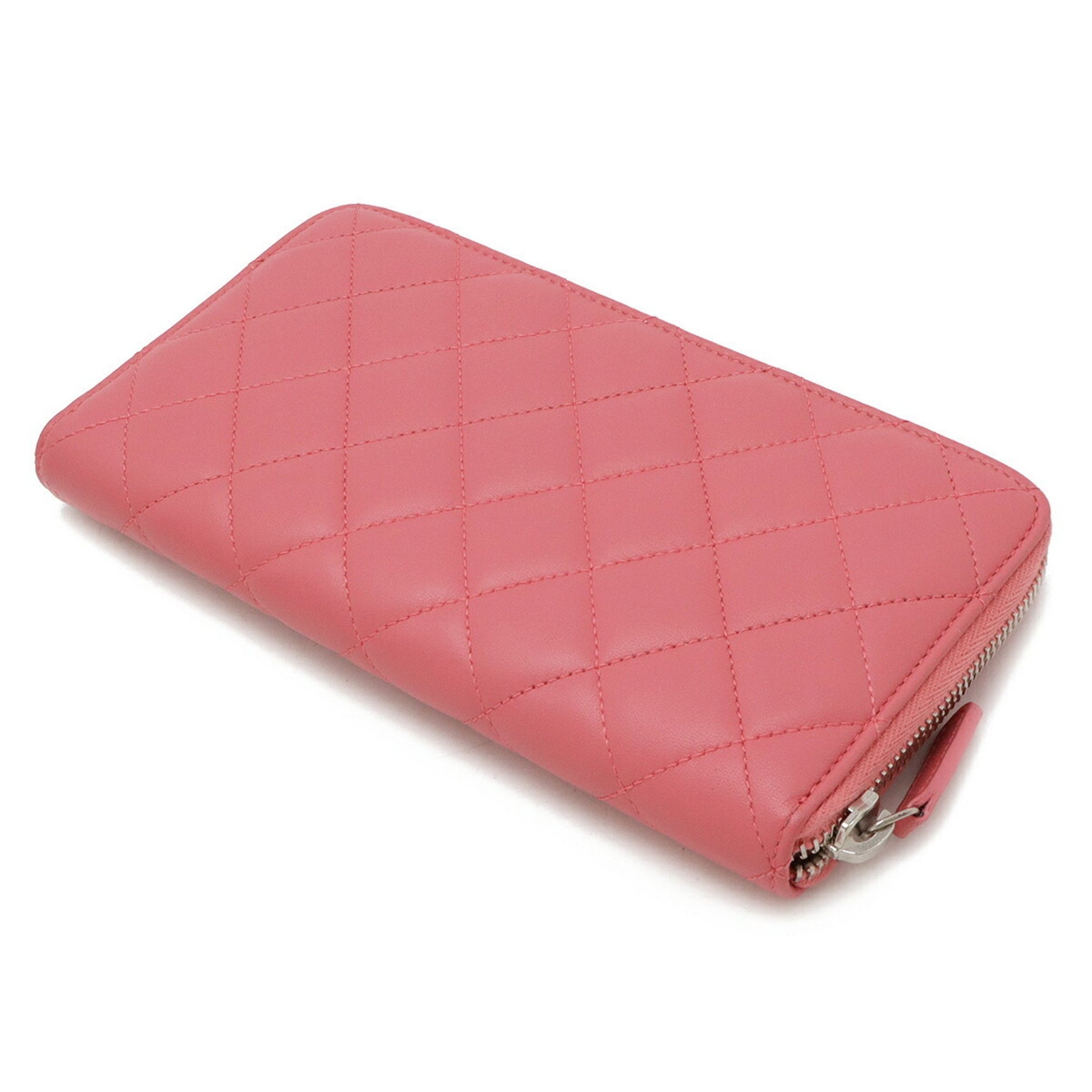 Chanel Zip around wallet, Pink, Leather, wallet