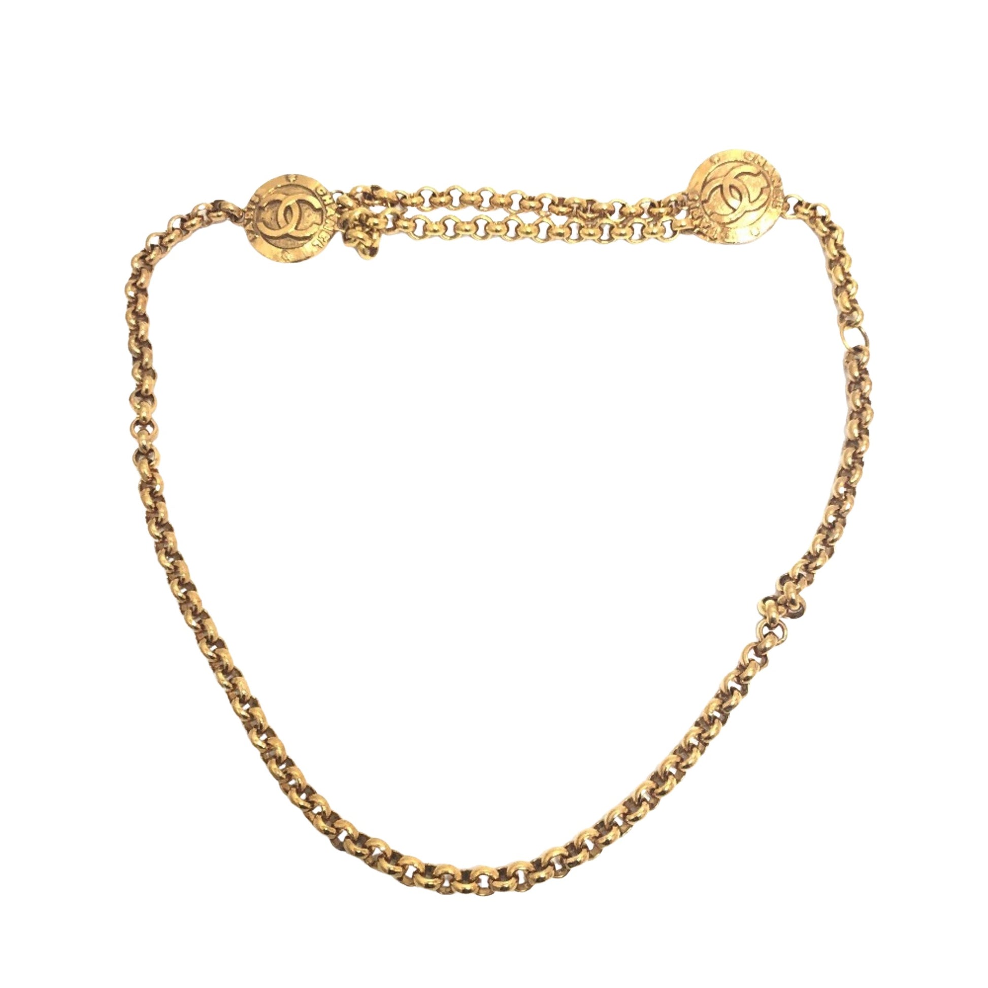 Chanel Coco Mark, Gold, Gold Plated, belt