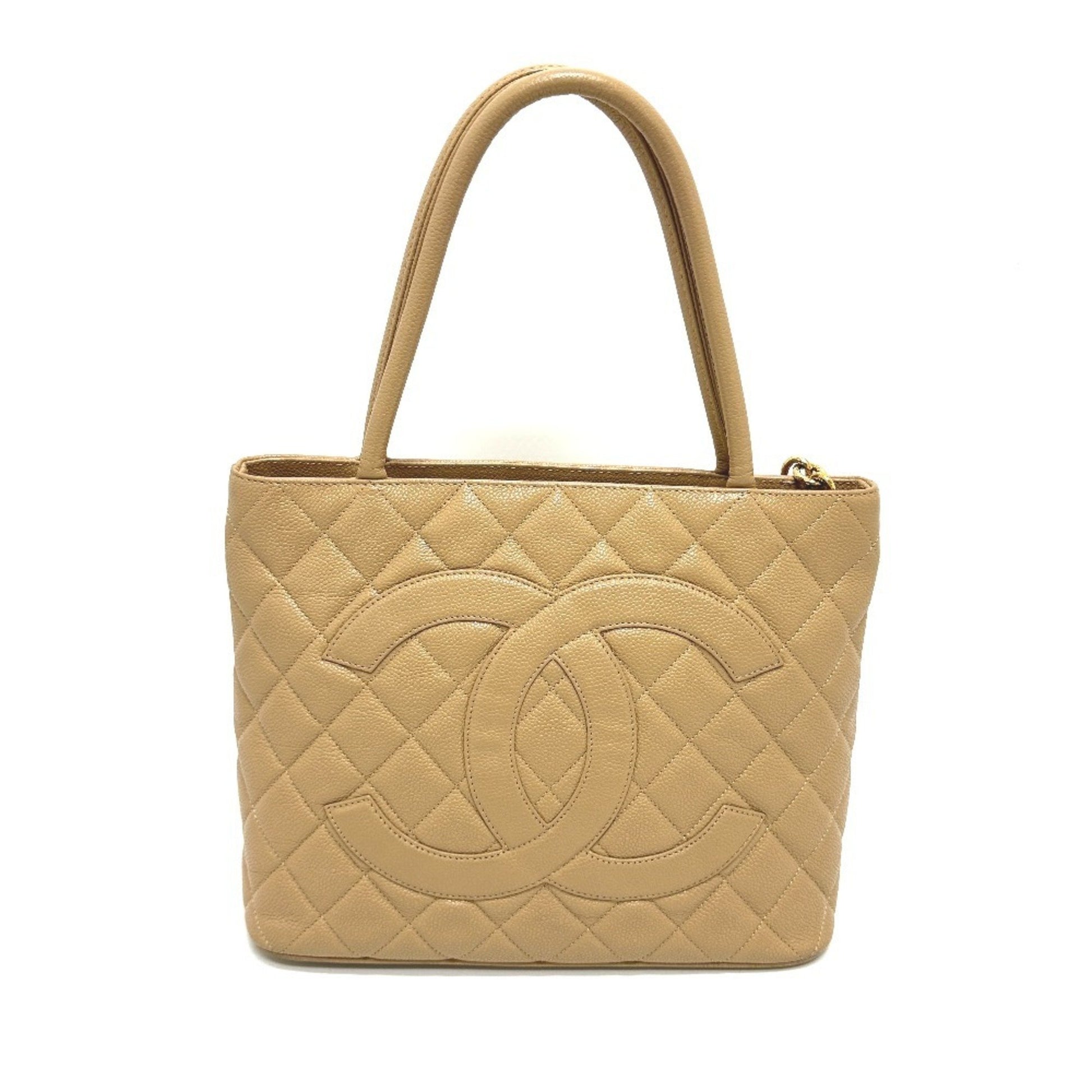Chanel Shopping, Beige, Leather, tote