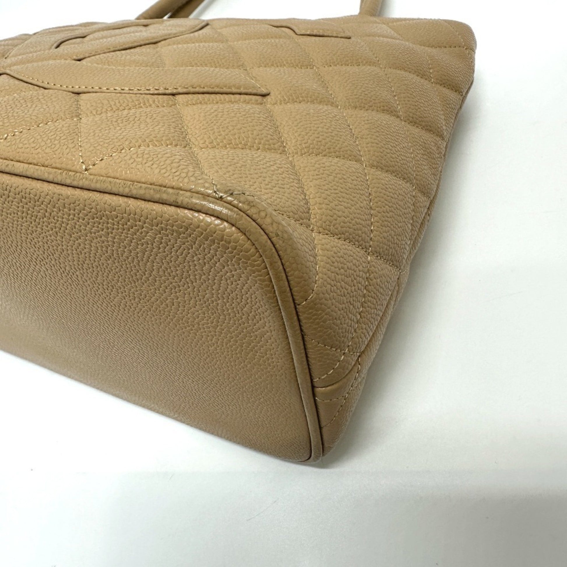 Chanel Shopping, Beige, Leather, tote