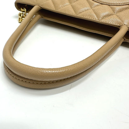 Chanel Shopping, Beige, Leather, tote