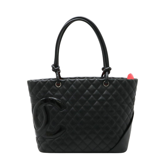 Chanel Cambon, Black, Leather, tote