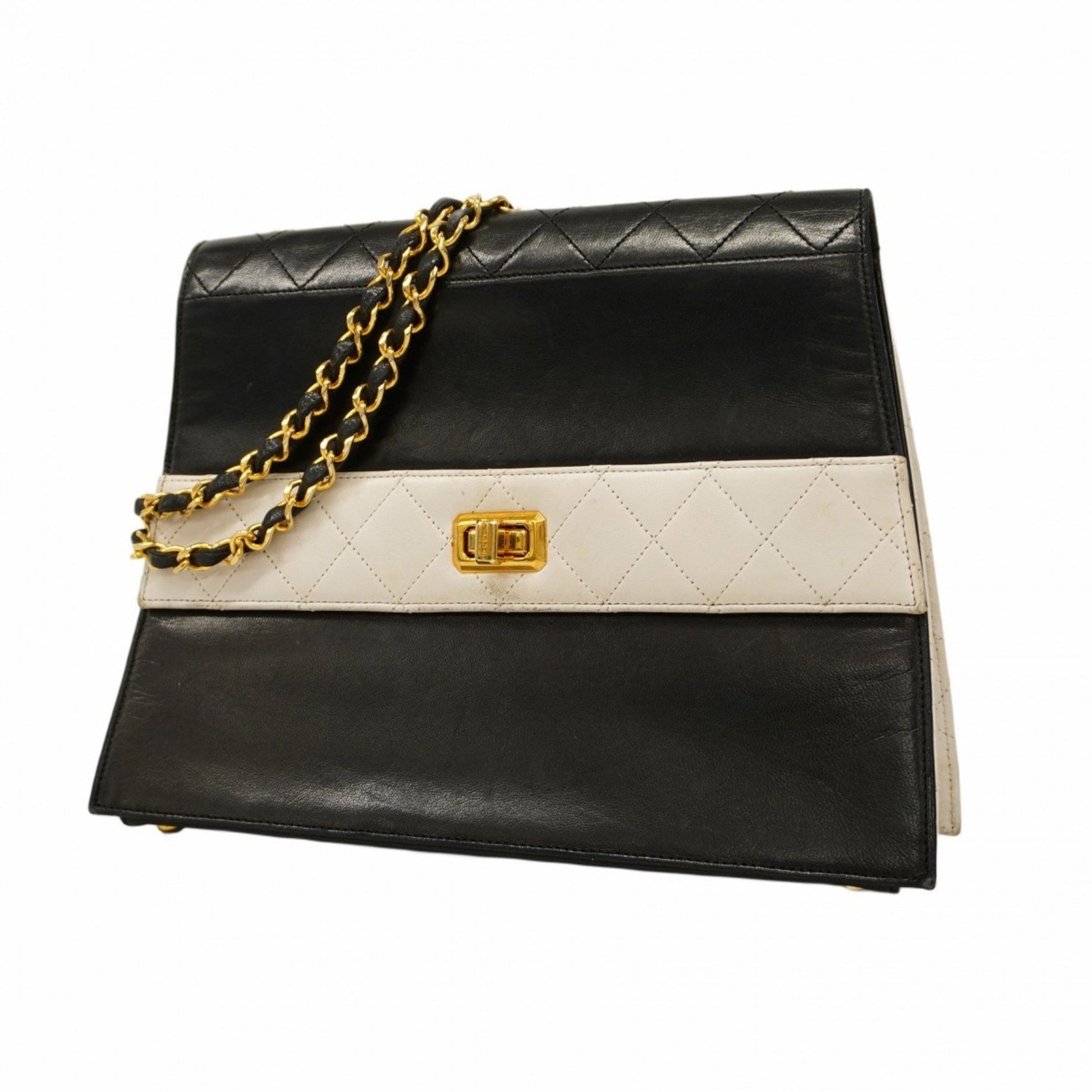 "Chanel 2,55", Black, Leather, shoulder