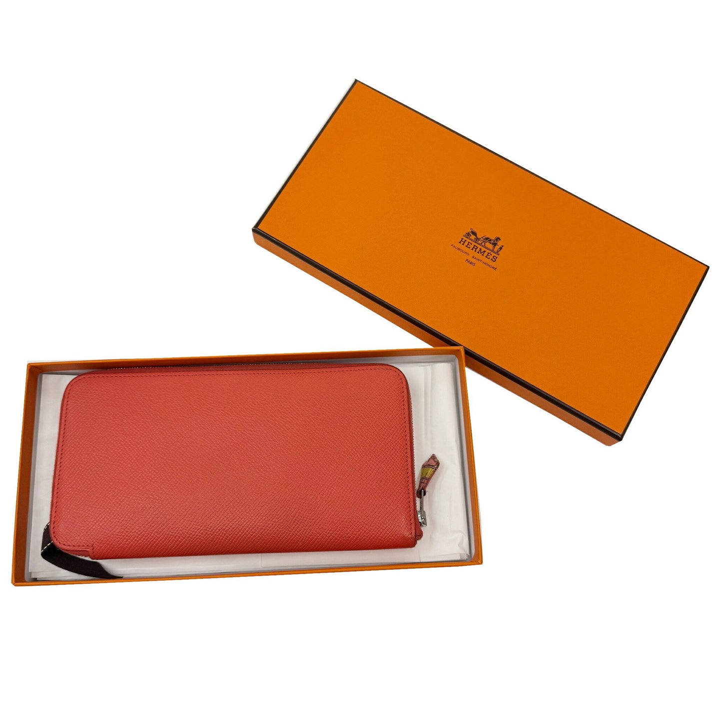 Hermès Silk'In, Red, Leather, wallet