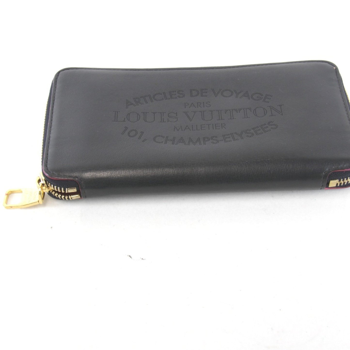 Louis Vuitton Léna, Black, Leather, wallet