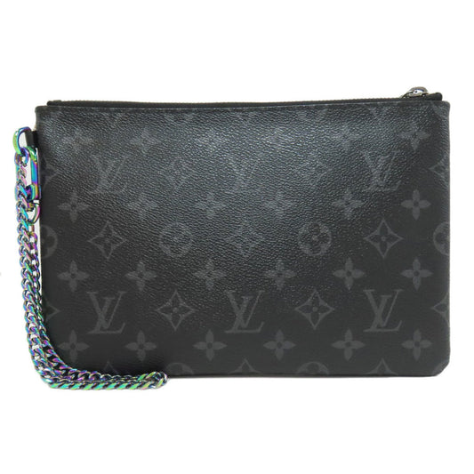Louis Vuitton iPad Pouch, Black, Canvas, clutch