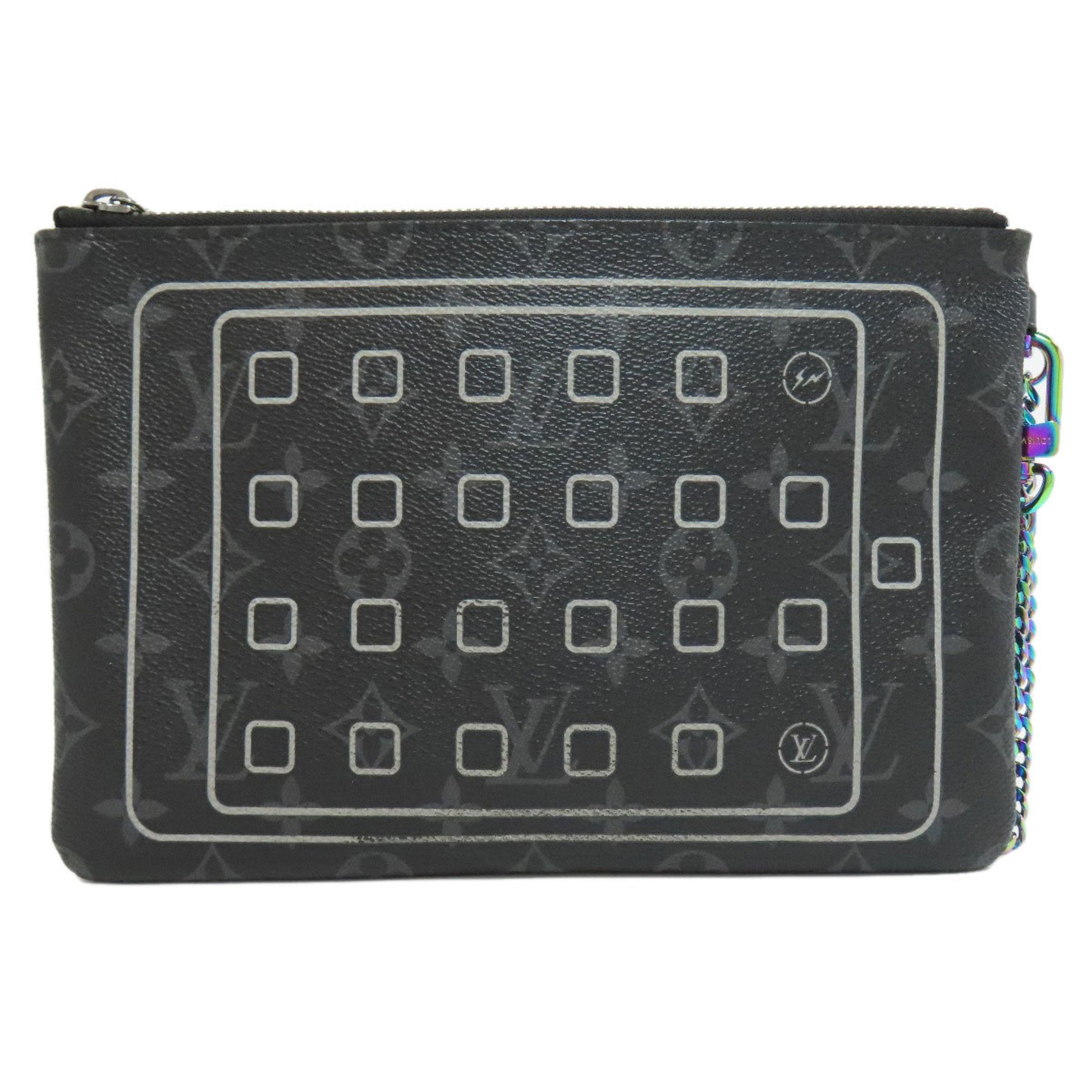 Louis Vuitton iPad Pouch, Black, Canvas, clutch